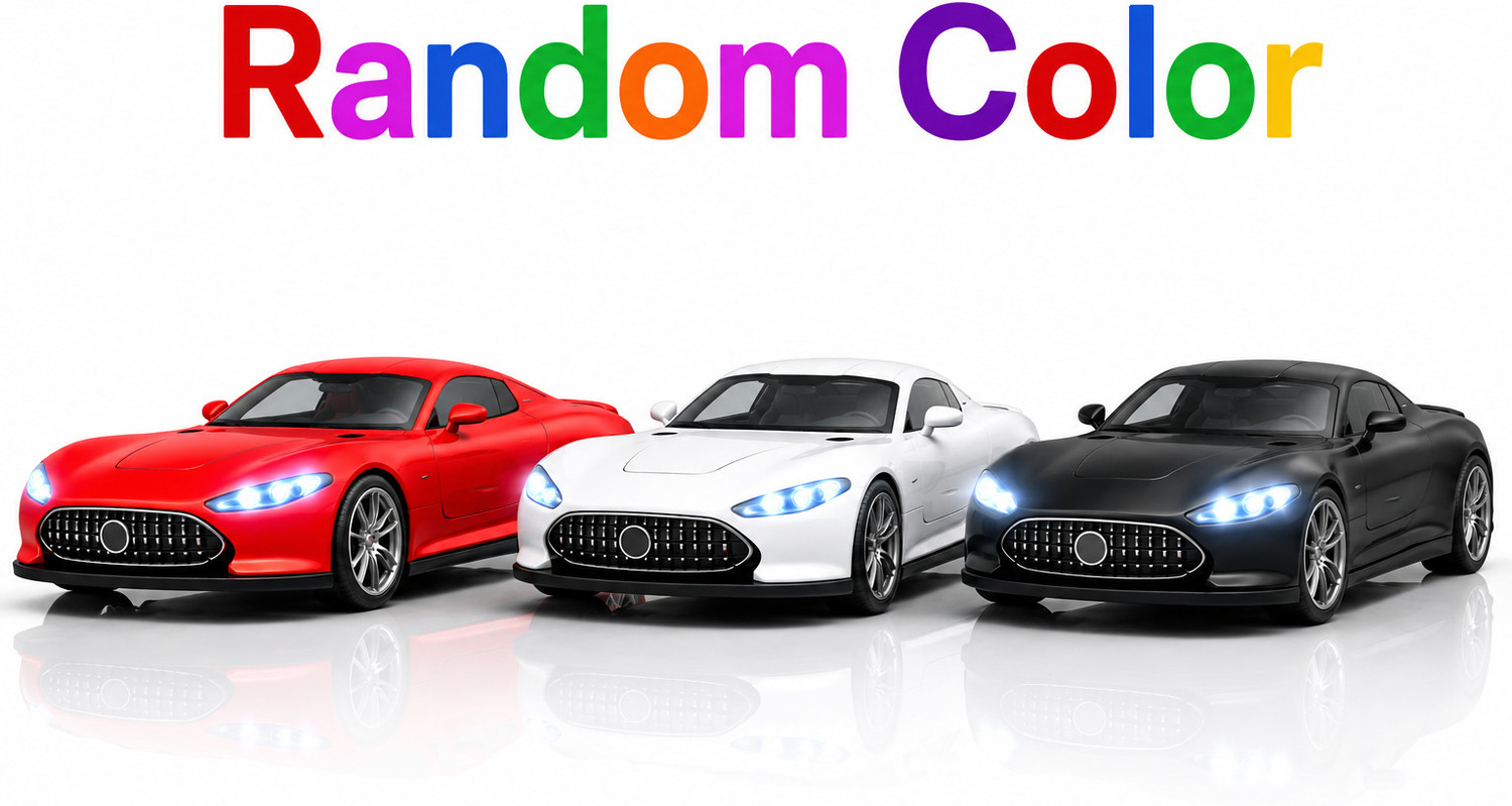 Image of crezor toys 1:36 Mercedes AMG Vision GT Diecast Metal Toy Car with LED Light & Music (Random Color, Pack of: 1)