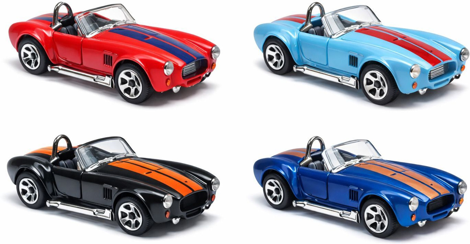 Image of VqueenS 1:64 Scale Shel-by Cobra Die-Cast Metal Car - Free Wheel Mini Toy
