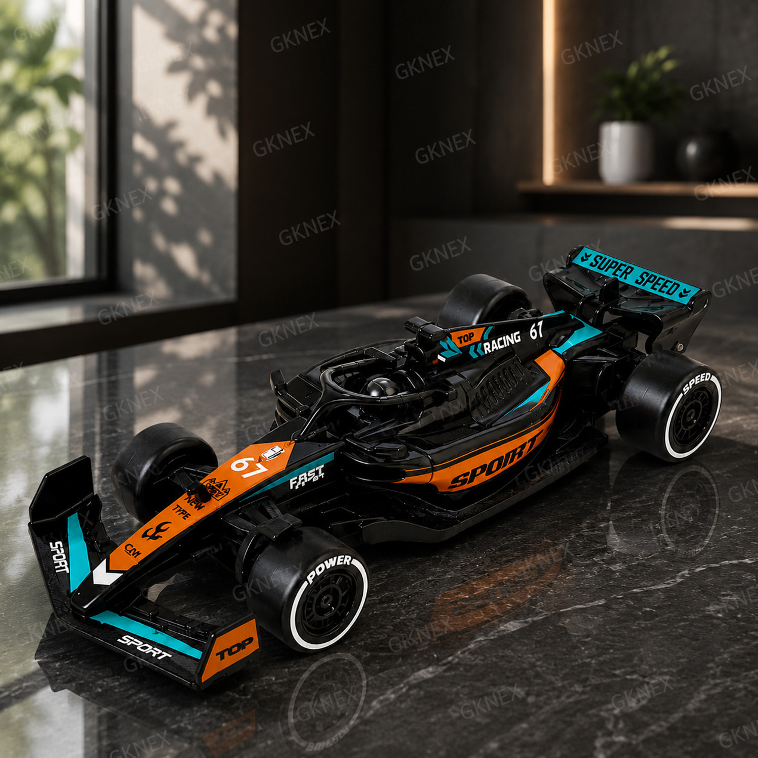 Image of GKNEX F1 Formula Race Car Metal Pull Back Toy Collectible Model Boys Gift