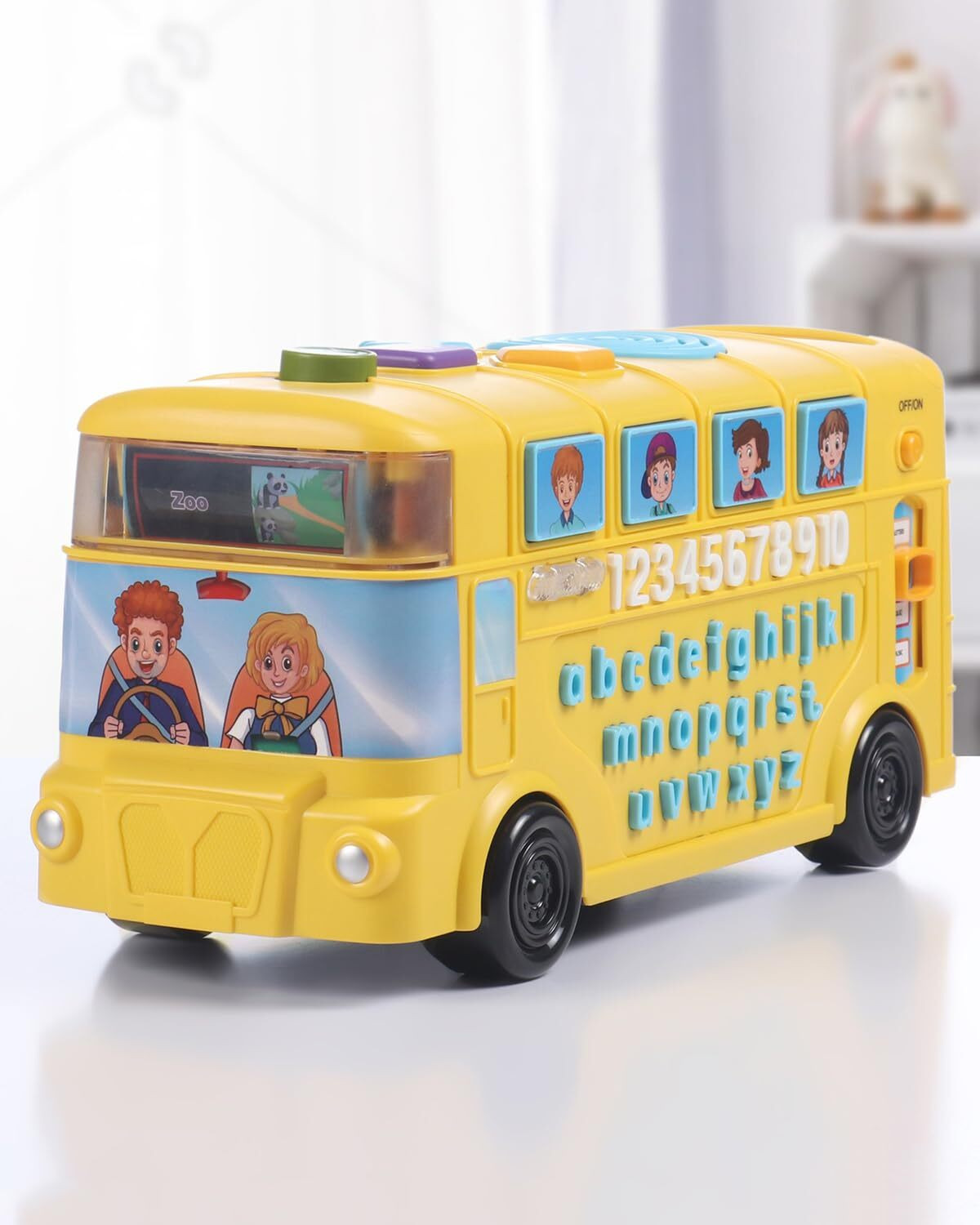 Image of Play Nation Premium Musical Activity Bus for Kids|Vehicle Toy with Alphabets, Numbers &Sound
