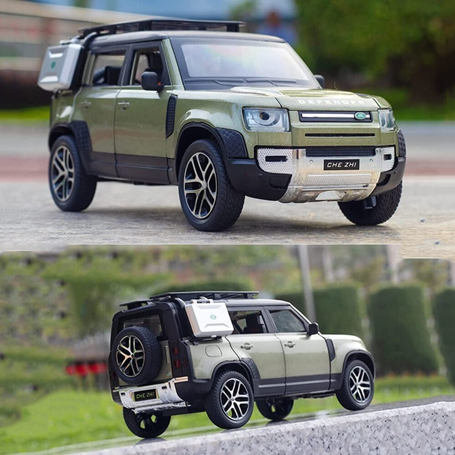 Image of DEUSON ECOM 1:24 Diecast Metal Model Car Land Rover Defender Toy Car For Kid Sound and Light