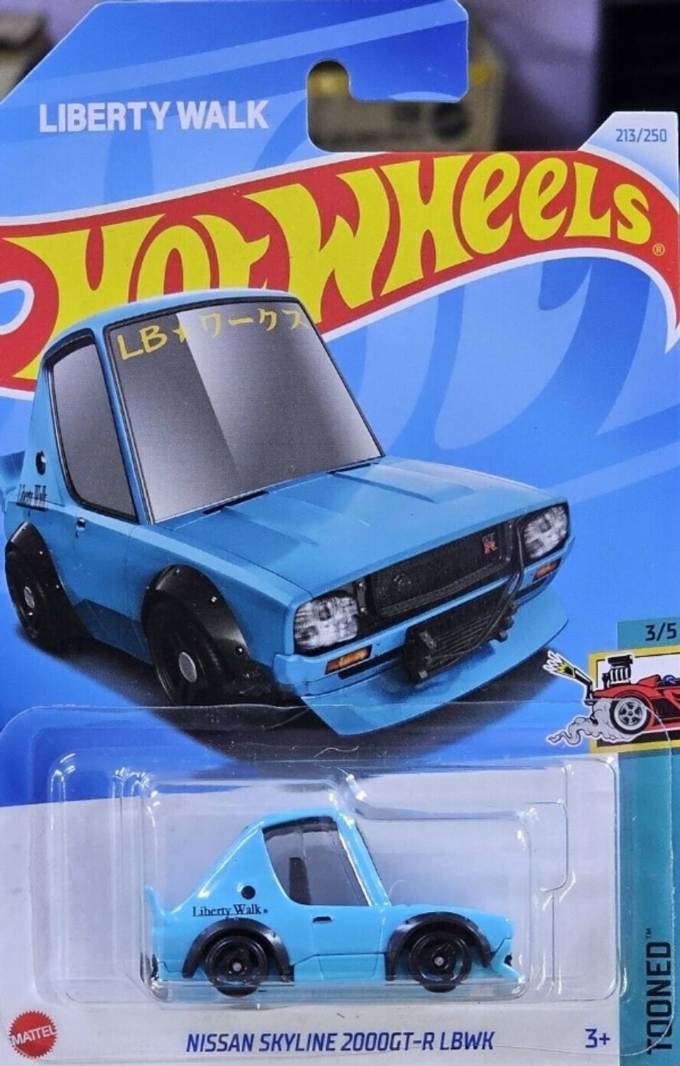 HOT WHEELS NISSAN SKYLINE 2000GT-R LBWK,HW TOONED,DIE-CAST TOY