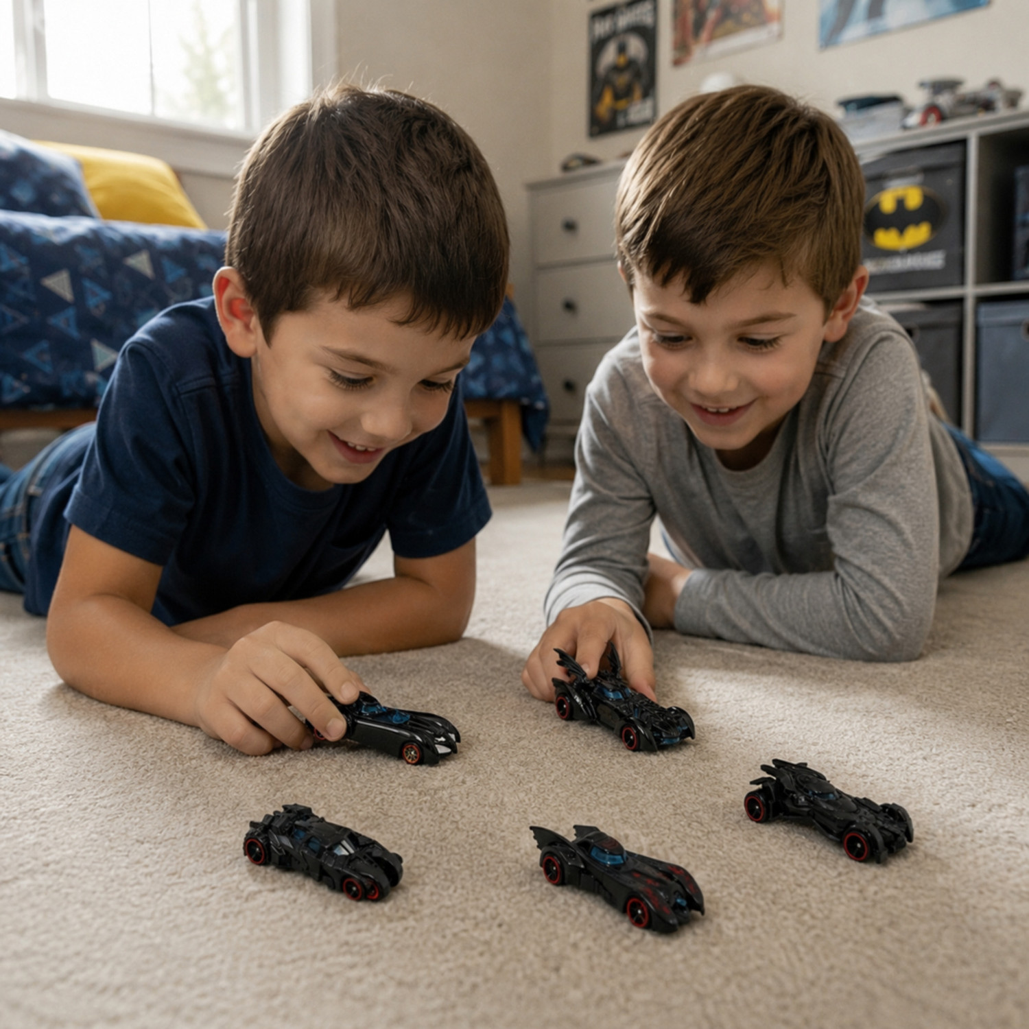 Image of RAD CARTEL Bat Hero Car Mini Model Car Metal Cars Set Push N Go 6 Pc Vehicles, Racing Cars