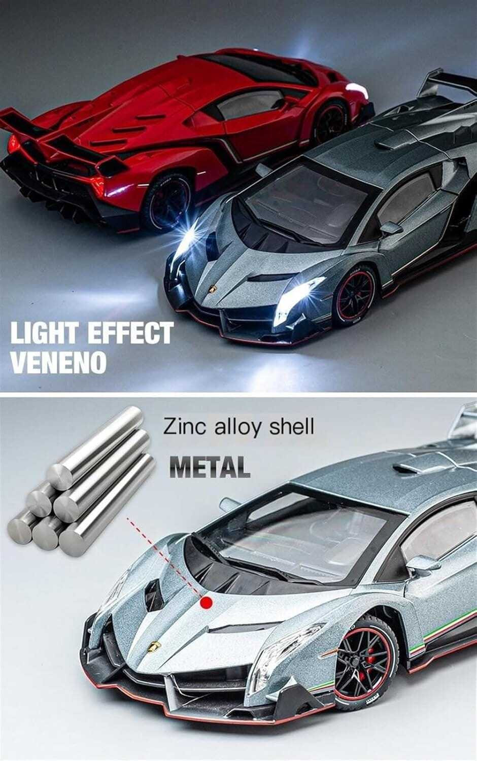 Image of ZHASK 1:24 Lamborgini Veneno Limited edition Diecast Metal Car [color as per stock]