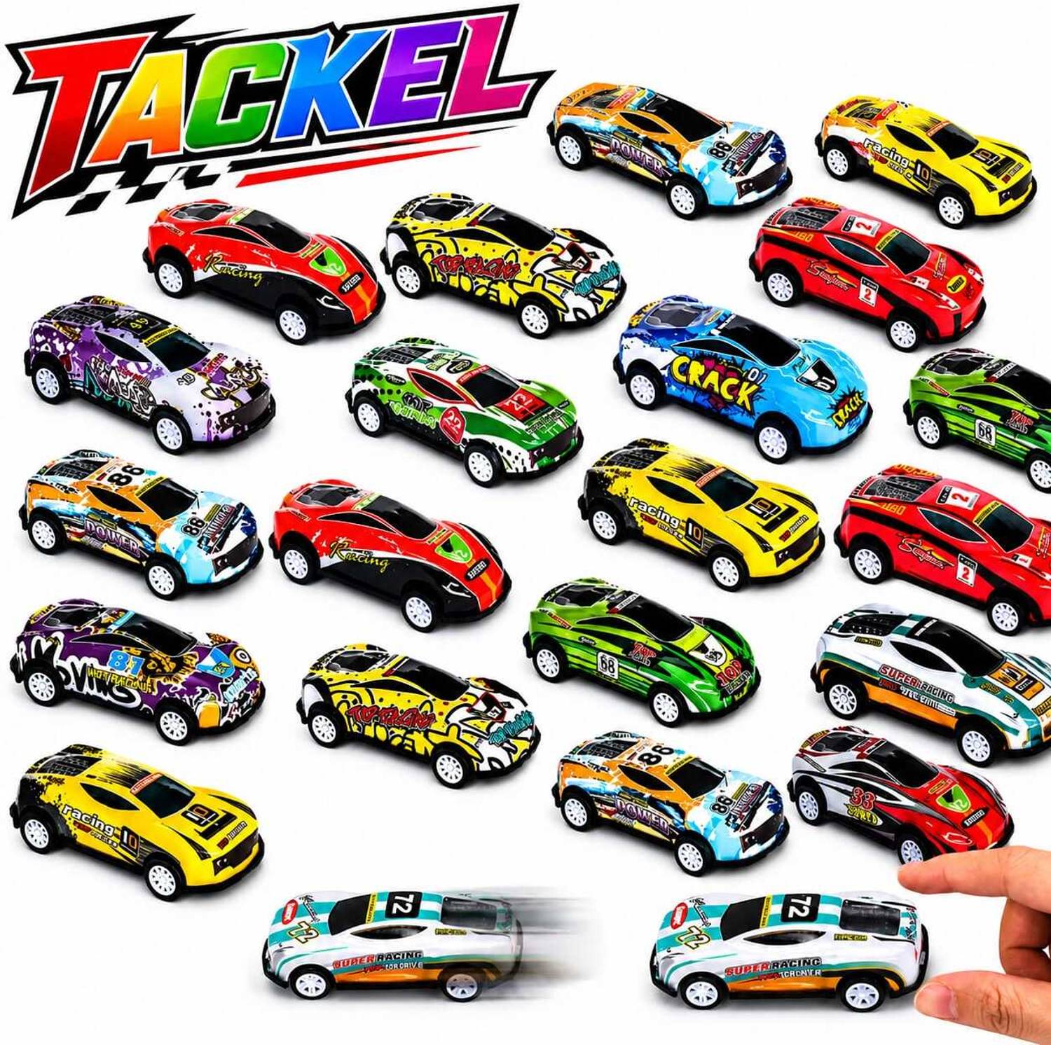 Tackel Mini Pull Back Racing Cars for Kids - Image 1