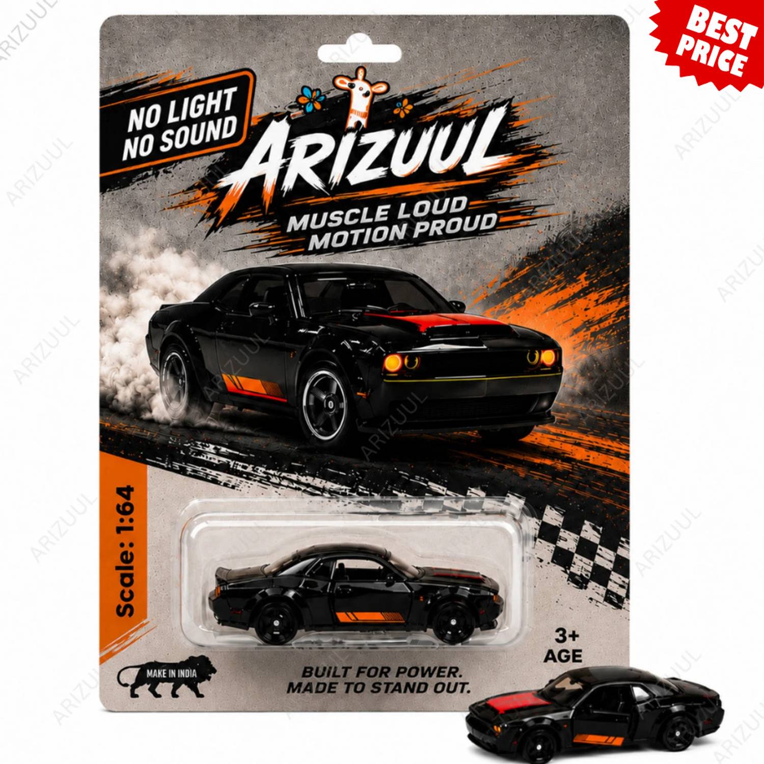 Arizuul 1:64 Dodge Challenger SRT Hellcat Diecast Car