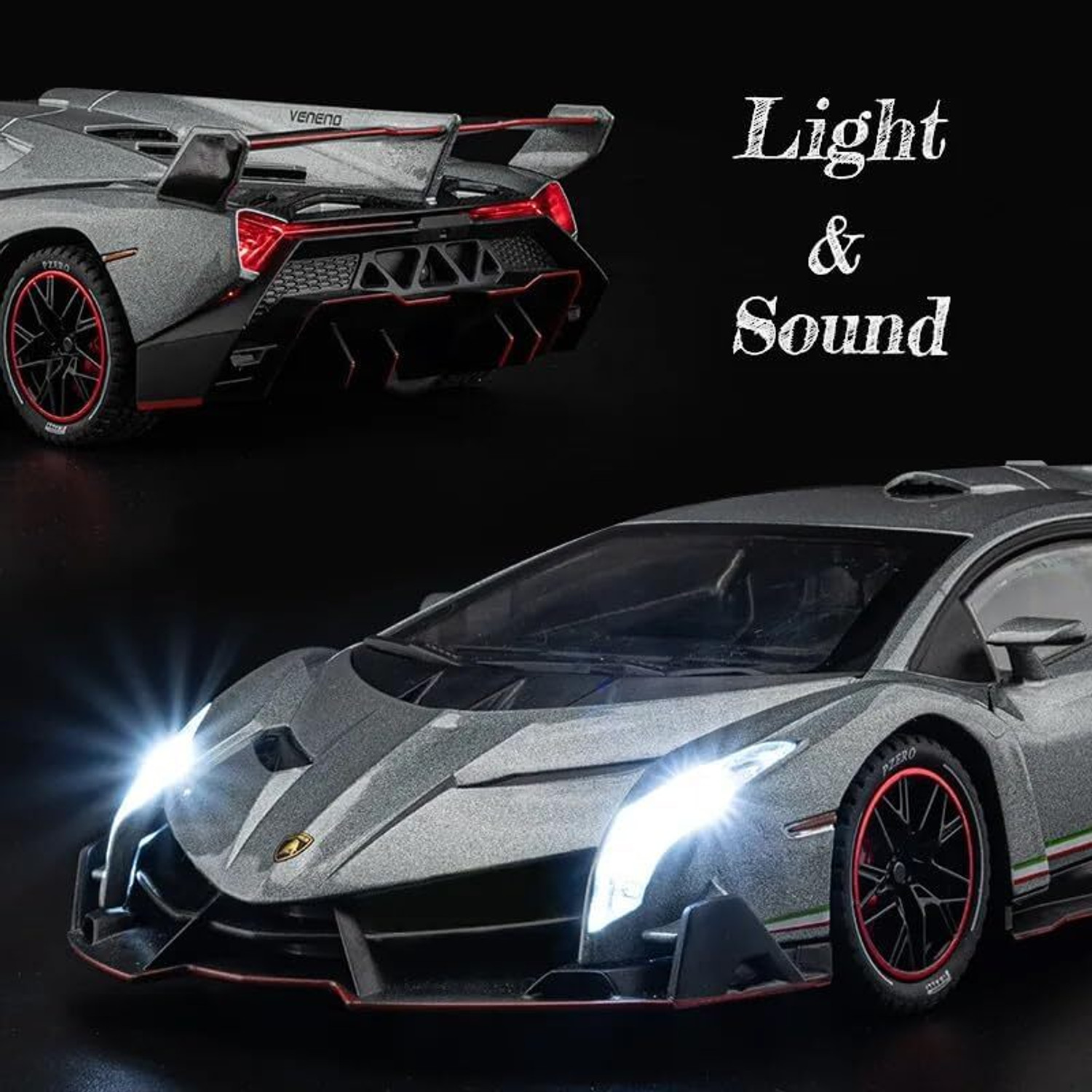 Image of ZHASK Exclusive Alloy Metal Pull Back Die-cast Car 1:24 Big Lamborgini Veneno