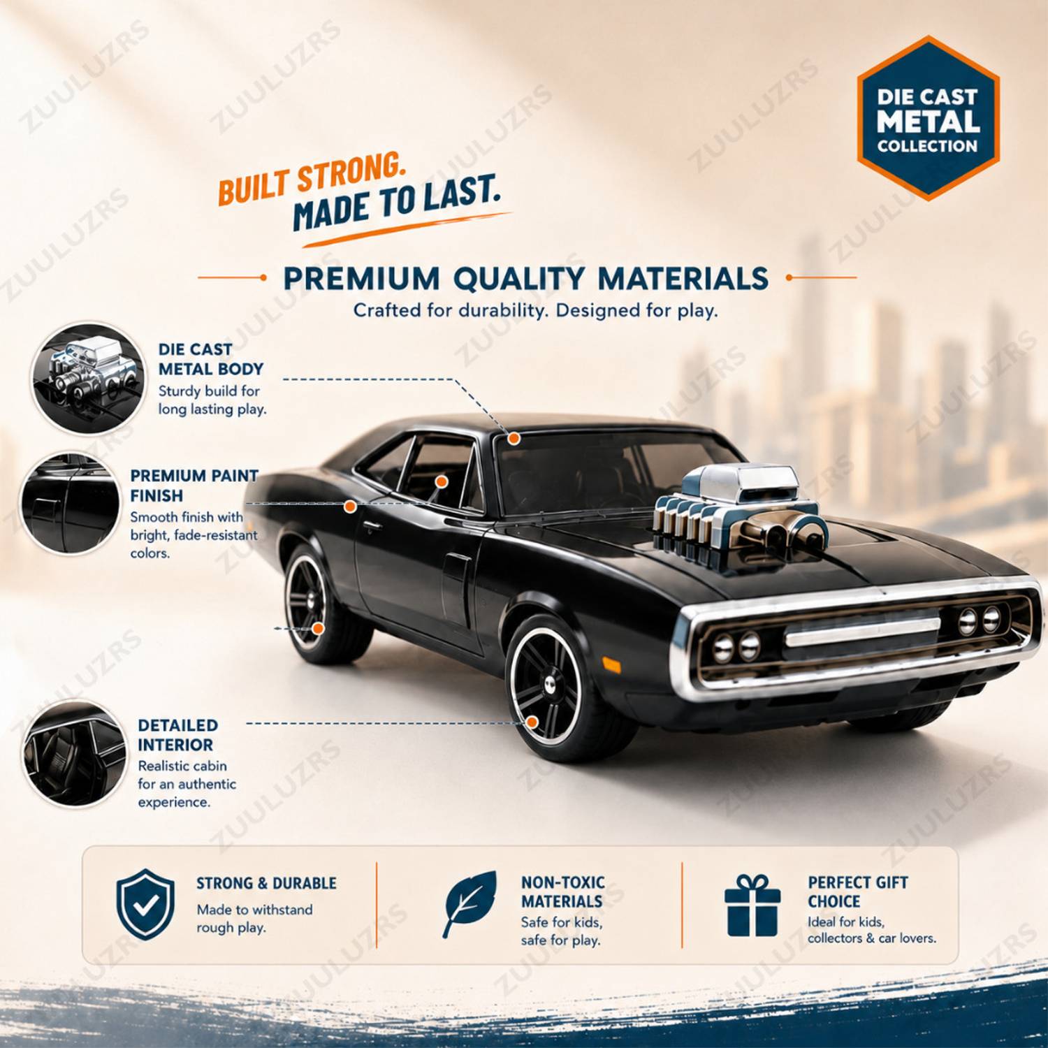Zuuluzrs Fast & Furious 1:64 Diecast Model Car - Image 3