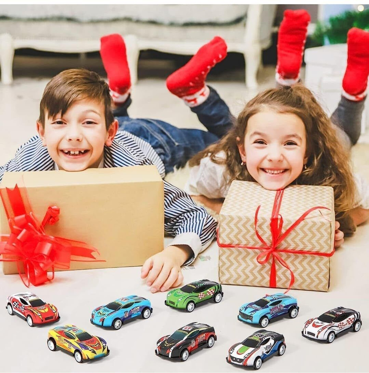 Image of ZUNBELLA Unbreakable Alloy Metal Pull Back Mini Die Cast Race Car Set For Kids