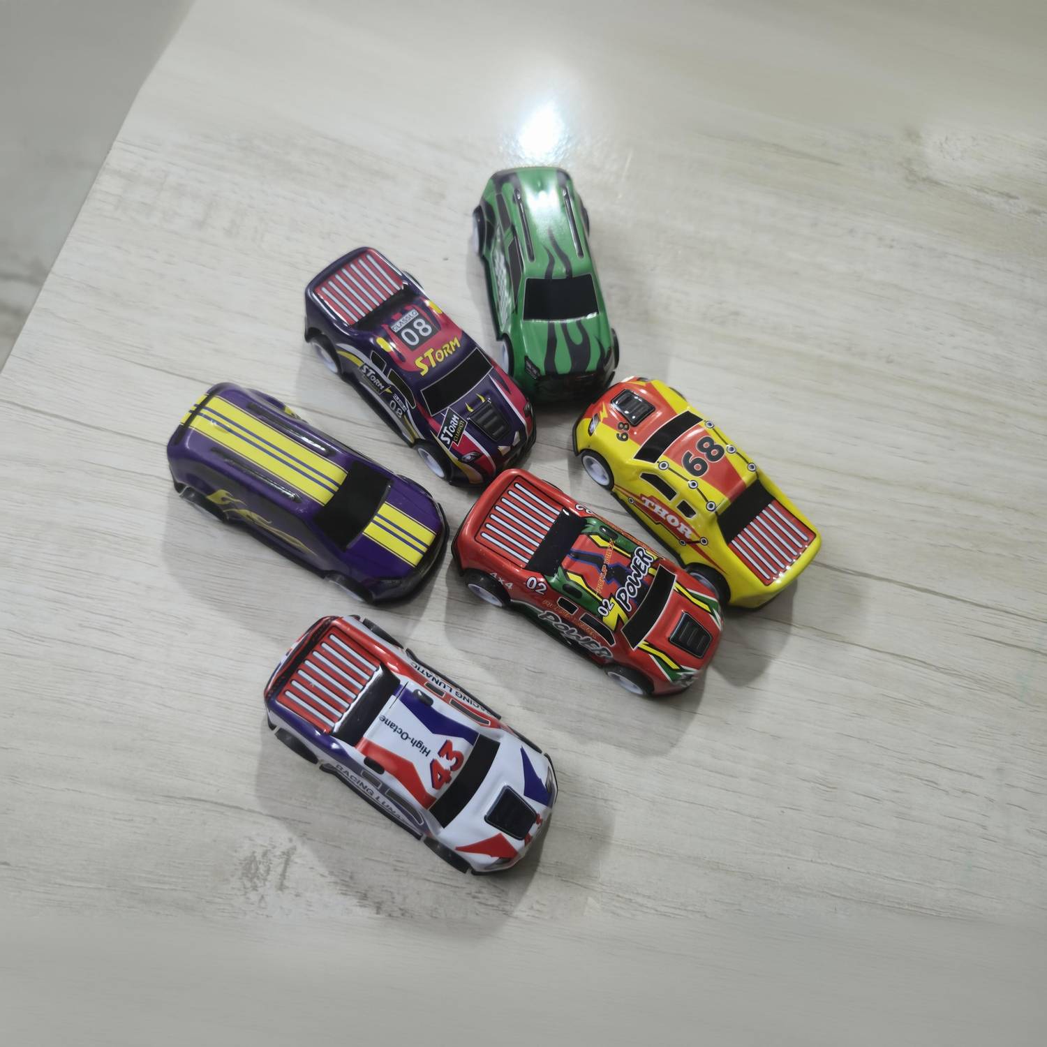 Adhira Toys Unbreakable Alloy Metal Pull Back Mini Die Cast Race Car Set 6 PCS01