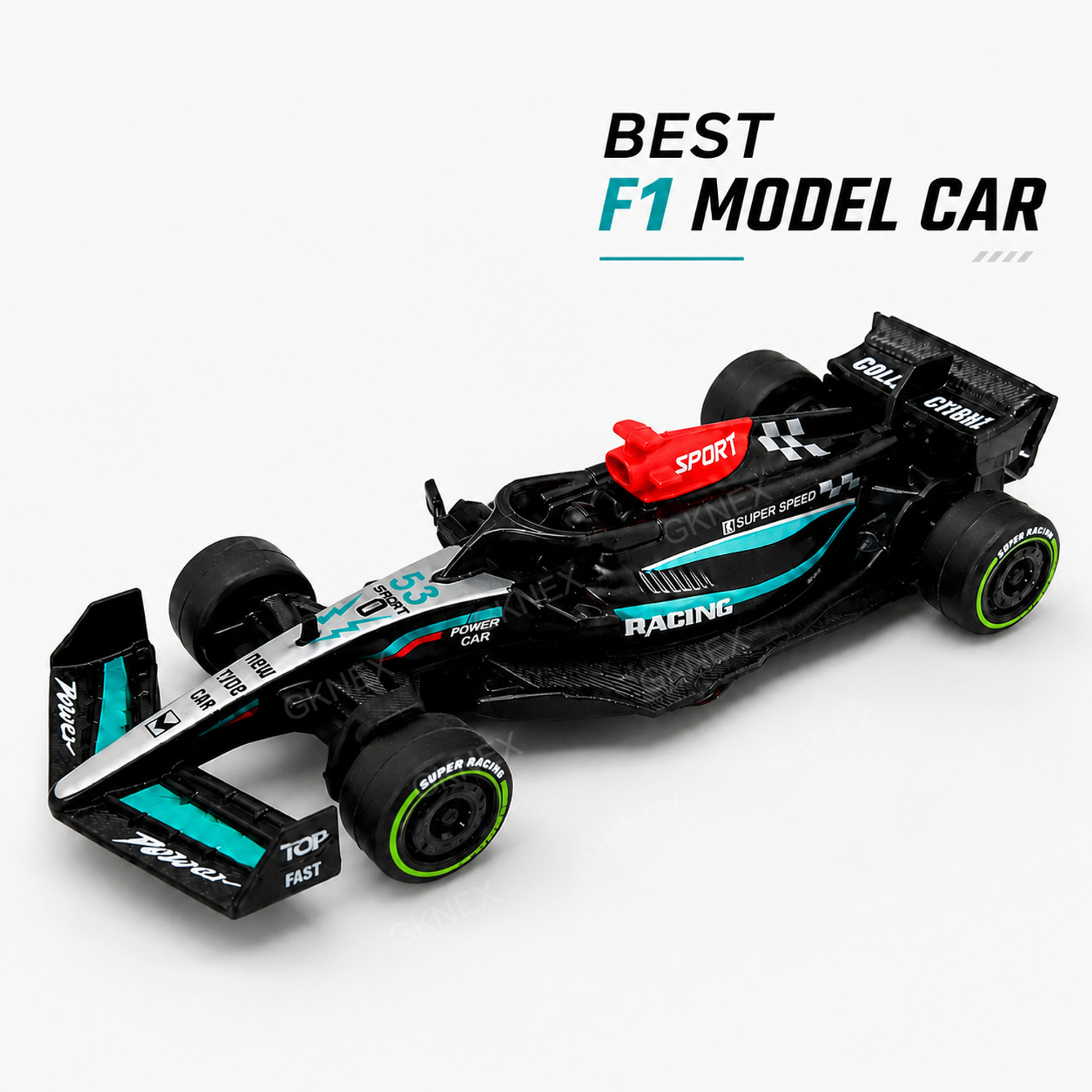Image of GKNEX Premium Formula One Toy Car for Kids Racing Fun and Display for f1 fan gift