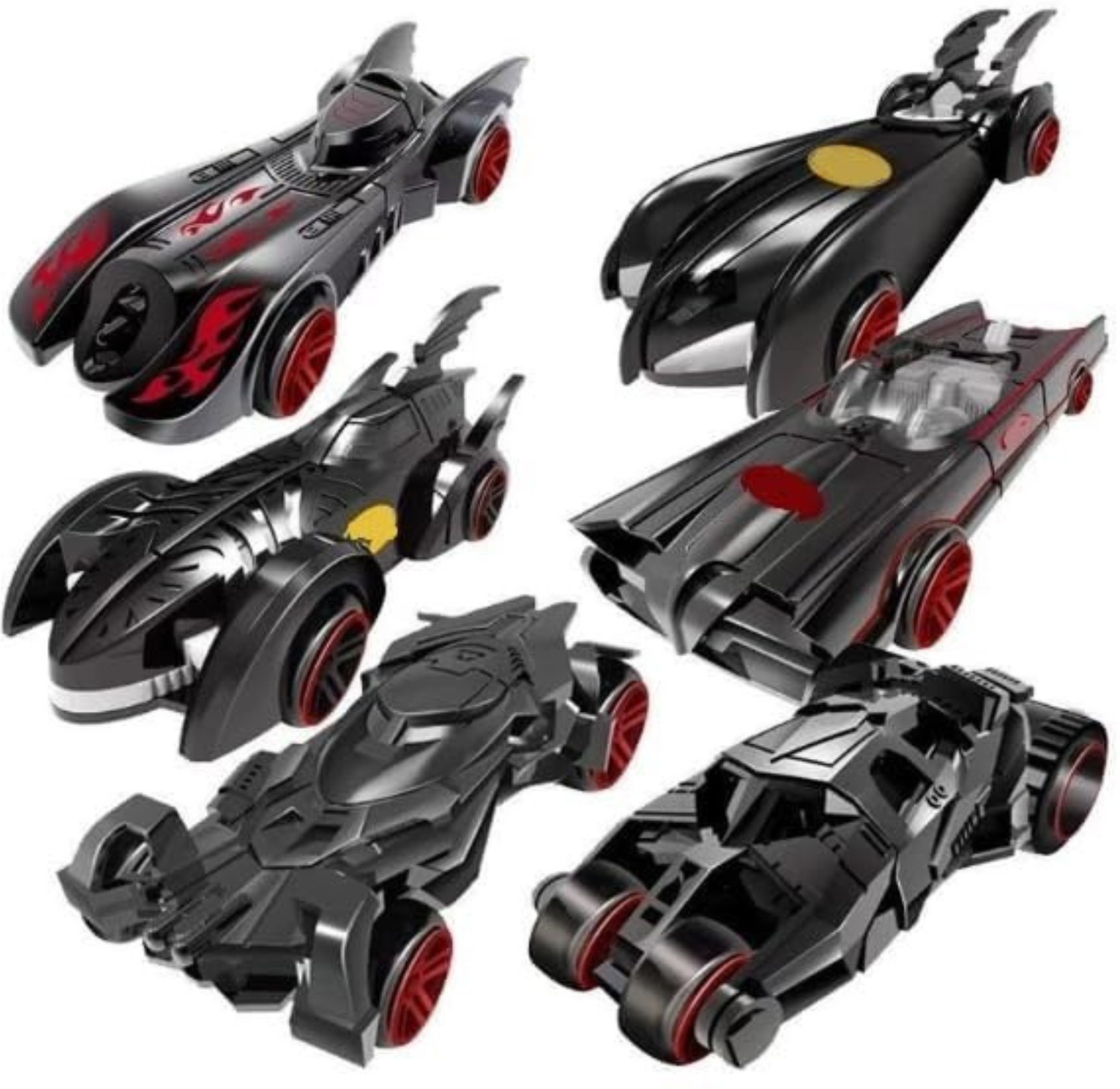 Image of RAD CARTEL Bat Hero Car Mini Model Car Metal Cars Set Push N Go 6 Pc Vehicles, Racing Cars