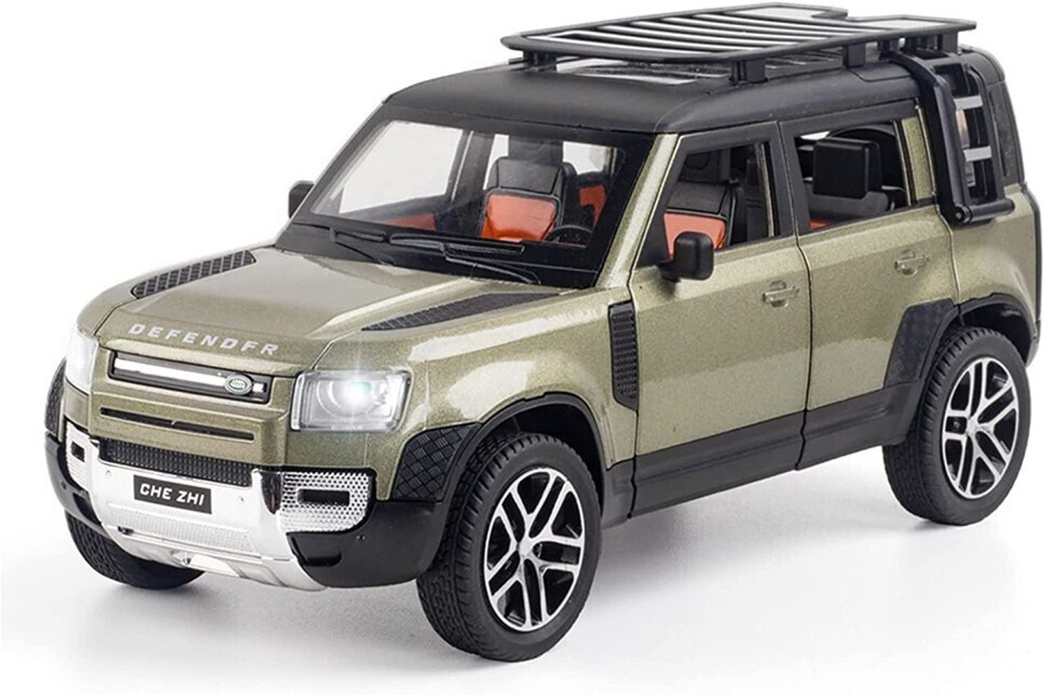 Image of DEUSON ECOM 1:24 Diecast Metal Model Car Land Rover Defender Toy Car For Kid Sound and Light