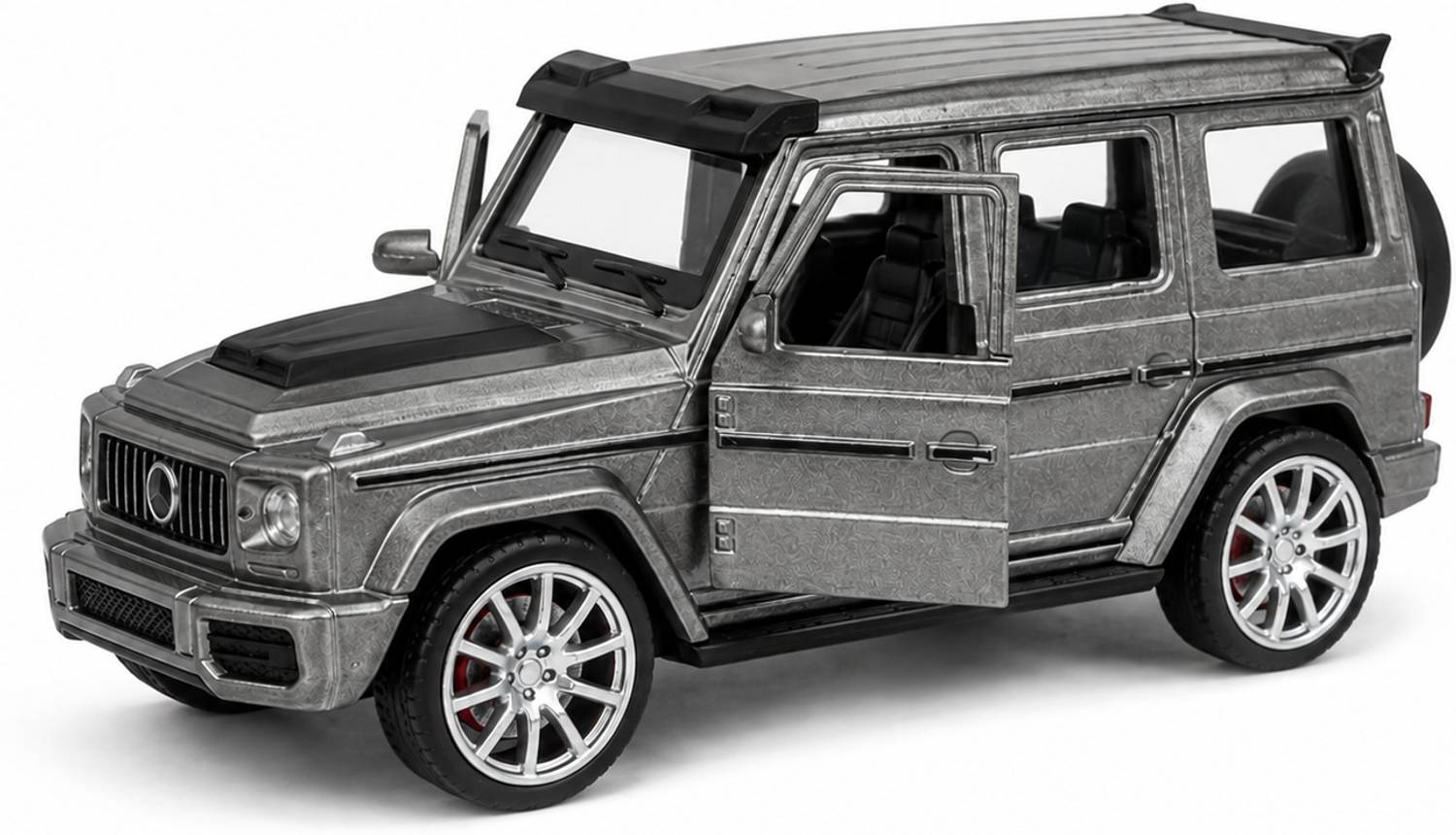ACHINT Heavy Duty G-Wagon Metal Car - Pull Back Function & Openable Doors for Kids