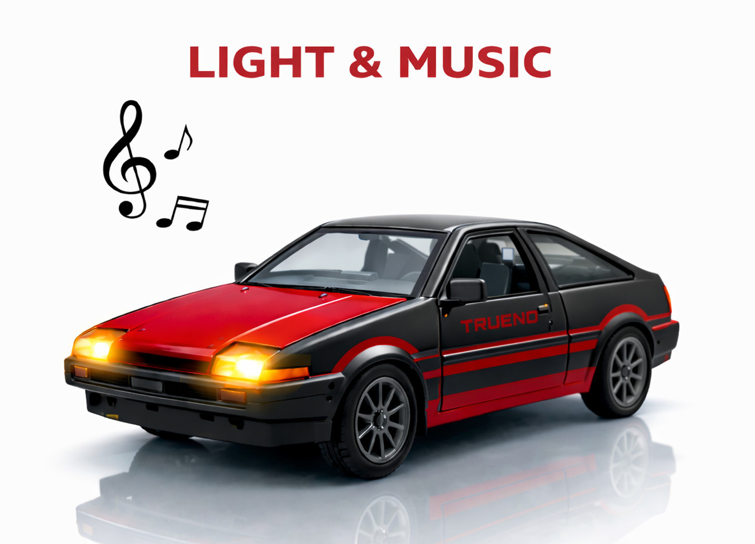 Image of yumyra 1:36 Scale AE86 Trueno Die Cast Toy Car Metal Body with Pull Back Action
