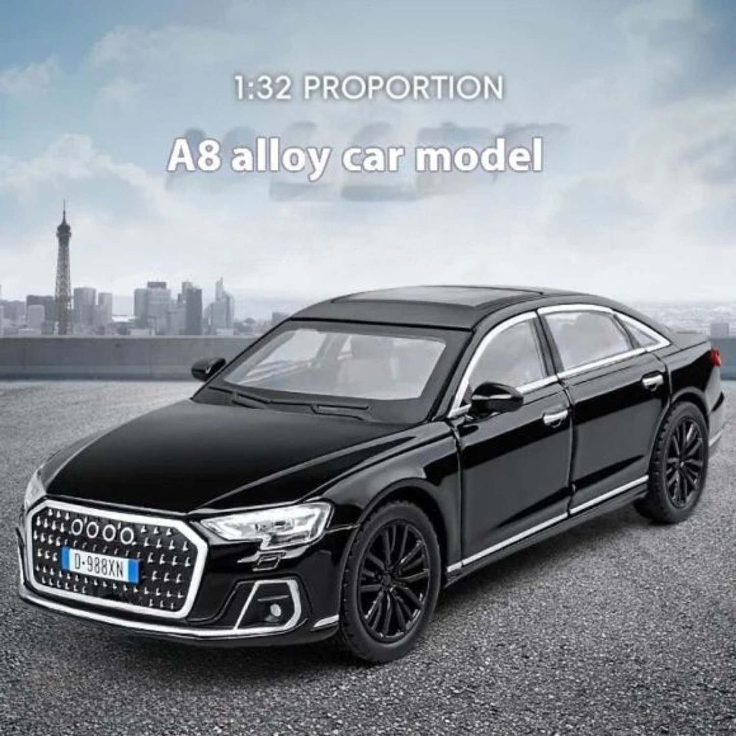 Image of Zuuluzrs 1 /32 audi A8 Model Car Toy Pullback The Car For Move It Forward