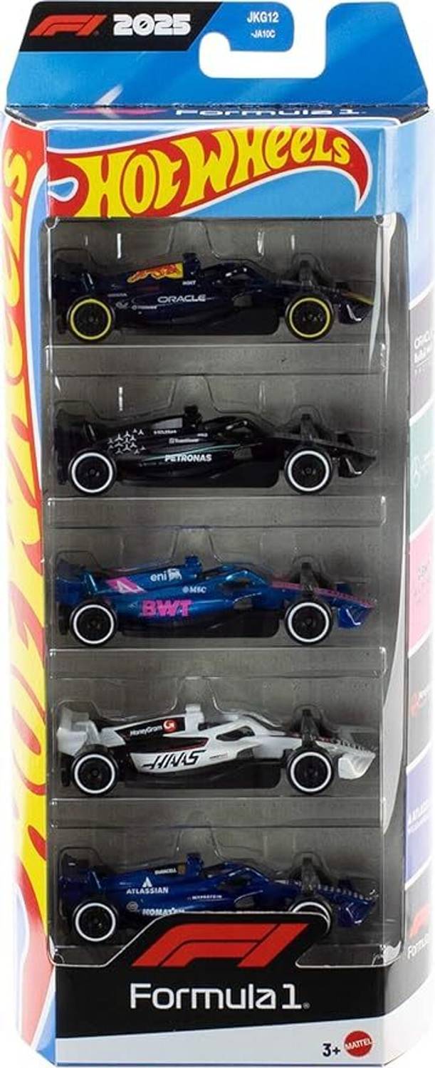 Hot Wheels 1:64 F1 2025 Race Team 5-Pack Pack of 5 - Image 1