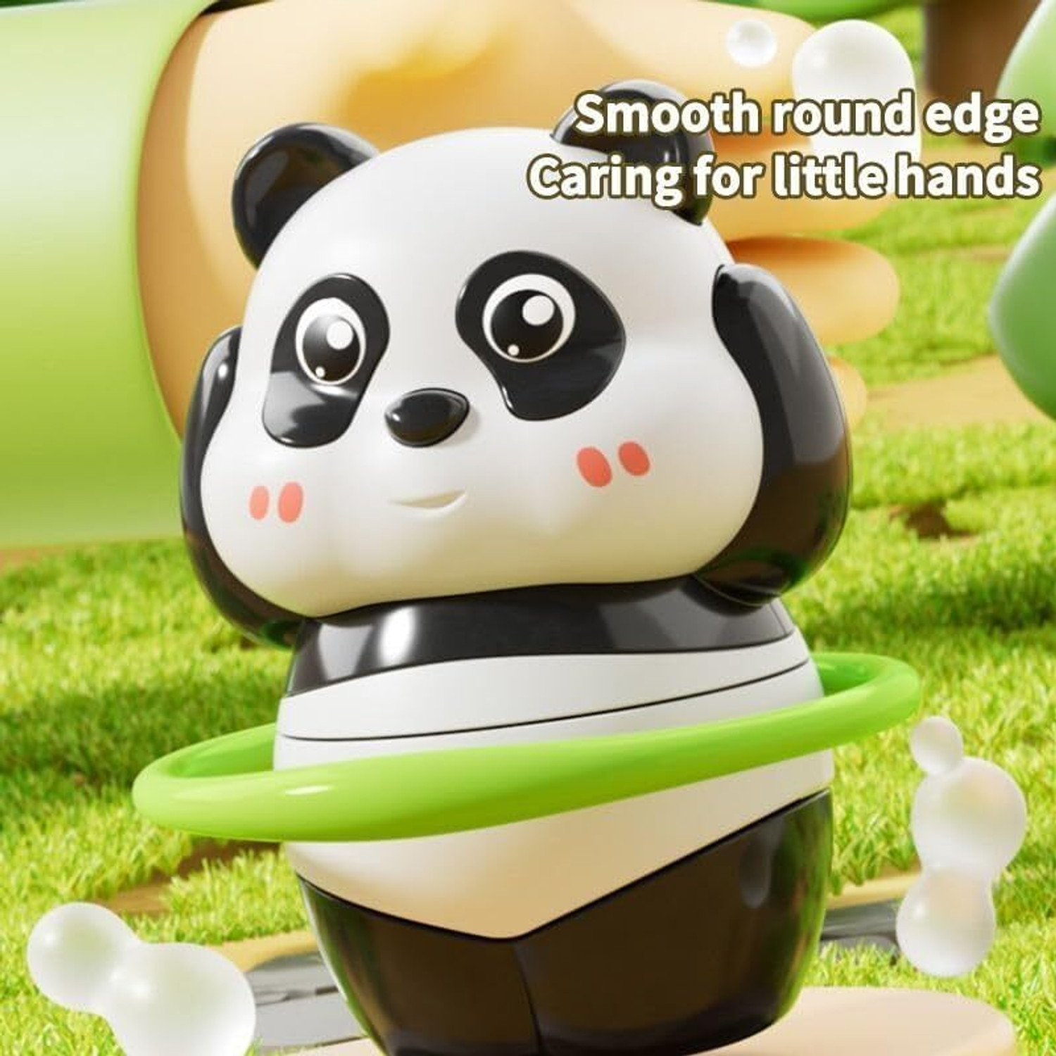 Image of Gomzy Panda Rotating Toy with Spinning Figure Toy for Kids, Panda Shape Toy (Multicolor)
