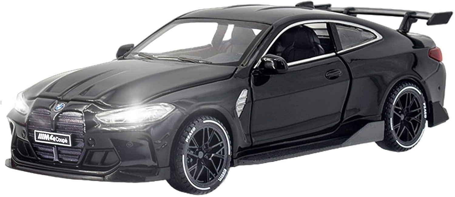 Image of CountryLink Diecast Sports 1:32 BMW M4 Car with LED Lights & Music Function