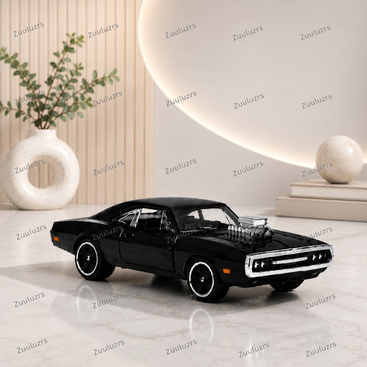 Zuuluzrs 1/64 FF7 Muscle Miniature Car Toy (Black) - Image 1