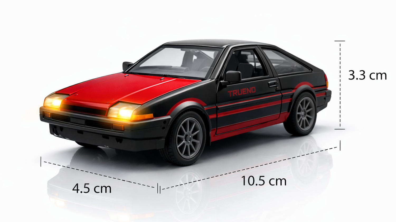 Image of yumyra 1:36 Scale AE86 Trueno Die Cast Toy Car Metal Body with Pull Back Action