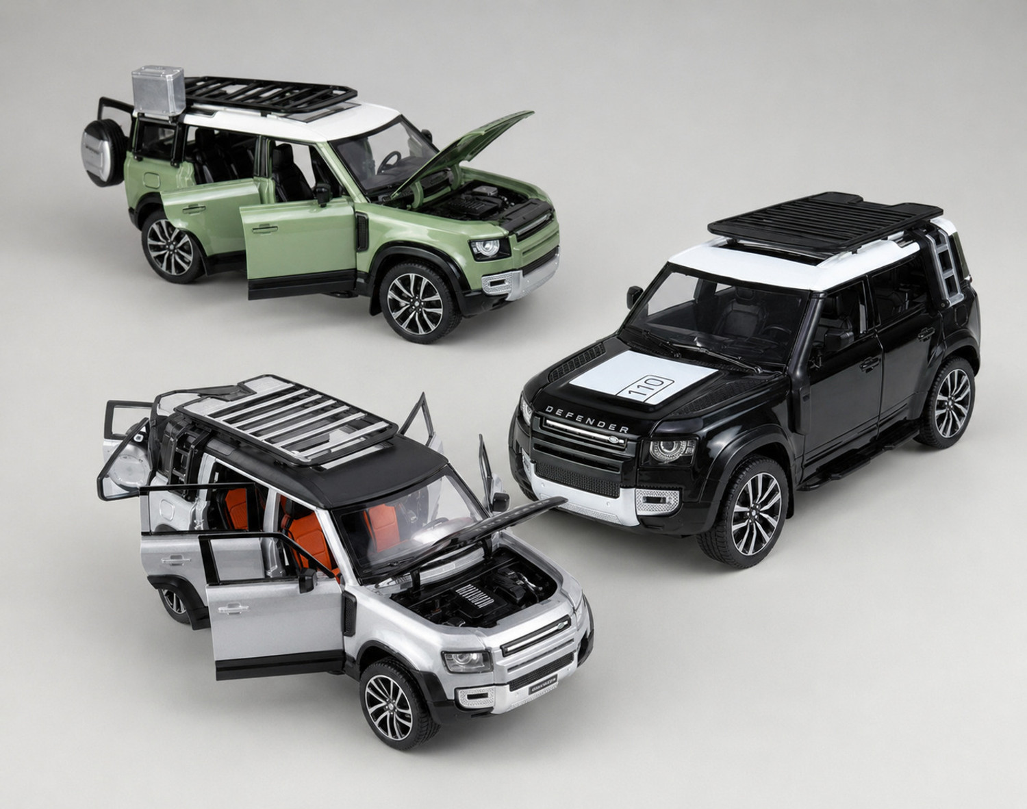 Image of paridhi enterprises Luxury Defender 1:32 Die-Cast Metal Toy Car with Openable Door (MULTICOLOR)