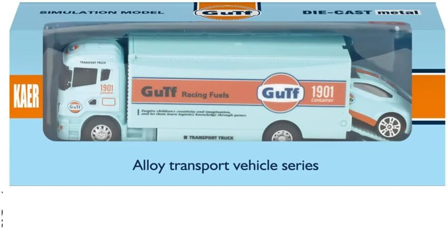 Image of kitmeer Alloy Toy Container Trailer Transporter Diecast