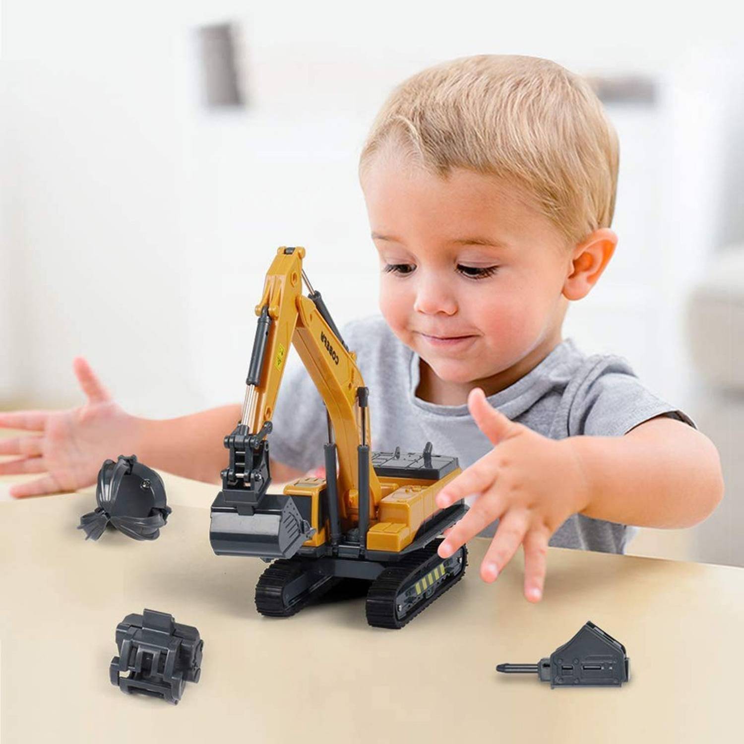 DEUSON JCB Long Crane Excavator Bulldozer Toy - Image 3