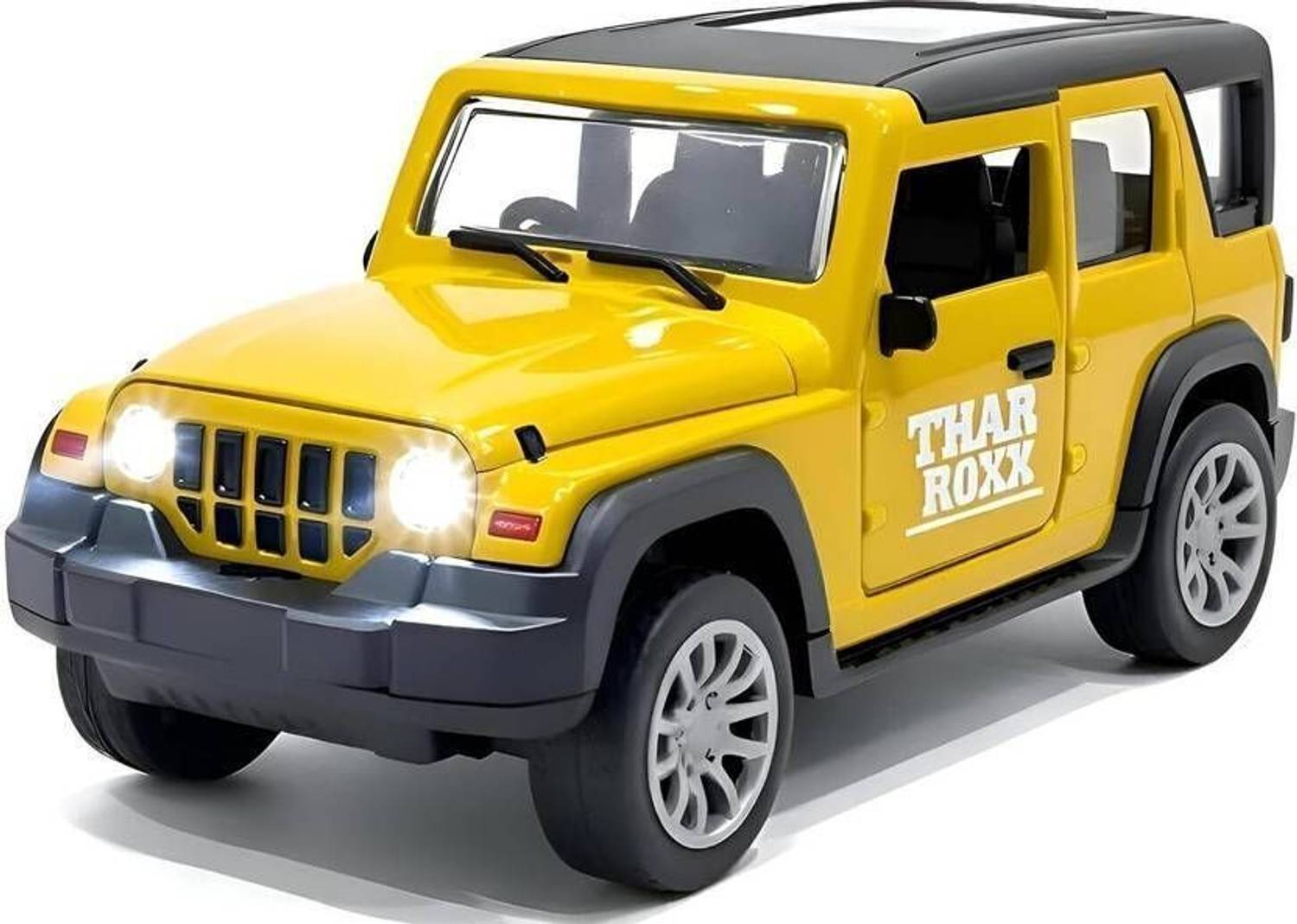 AtwoZDesign Metal Car Thar Roxx With Openable Door And Pull Back, Light , Music