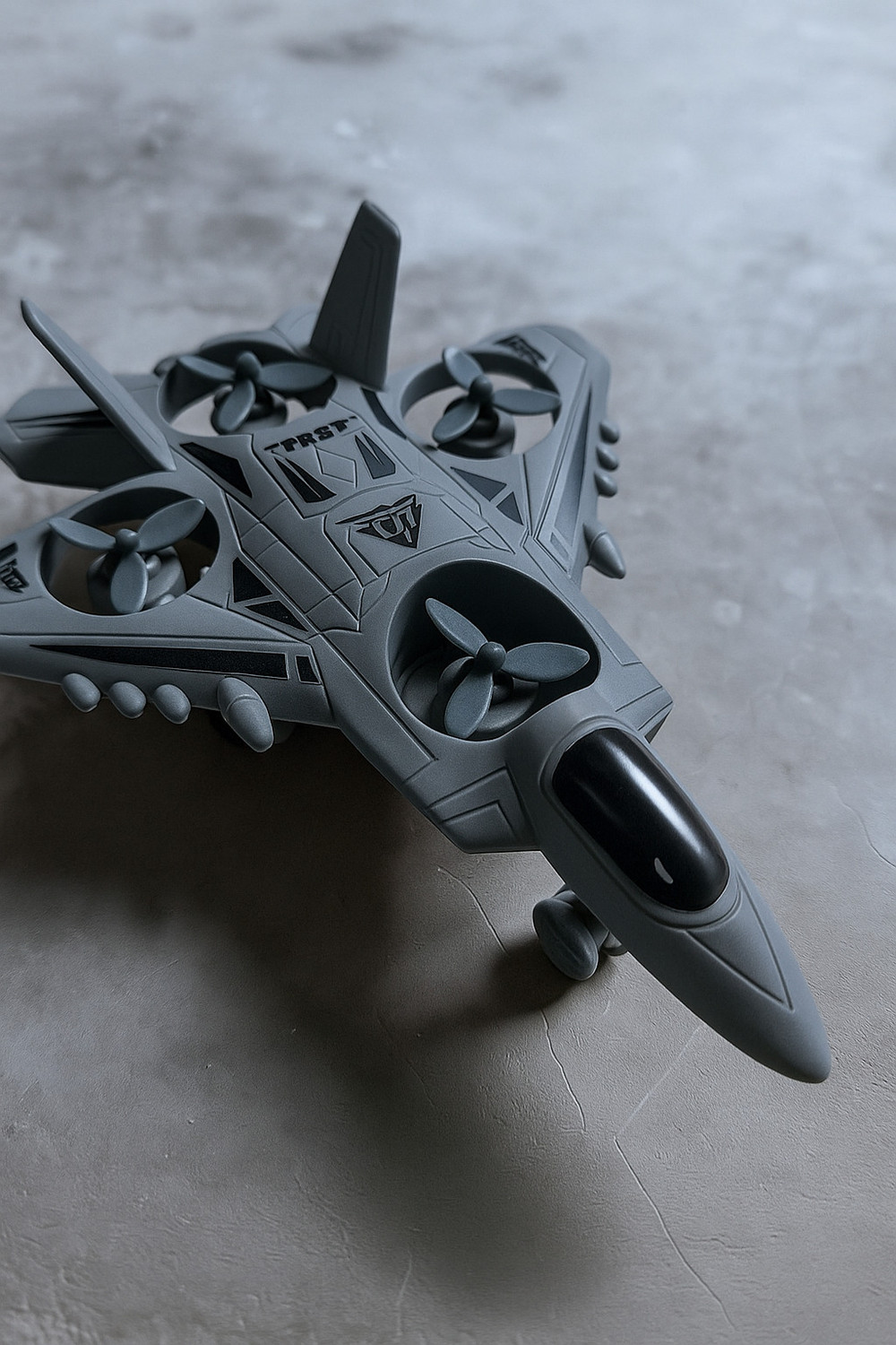 Image of Maadi Fighter Jet Style Push & Go Toy Car for Kids - Durable, Friction Powered