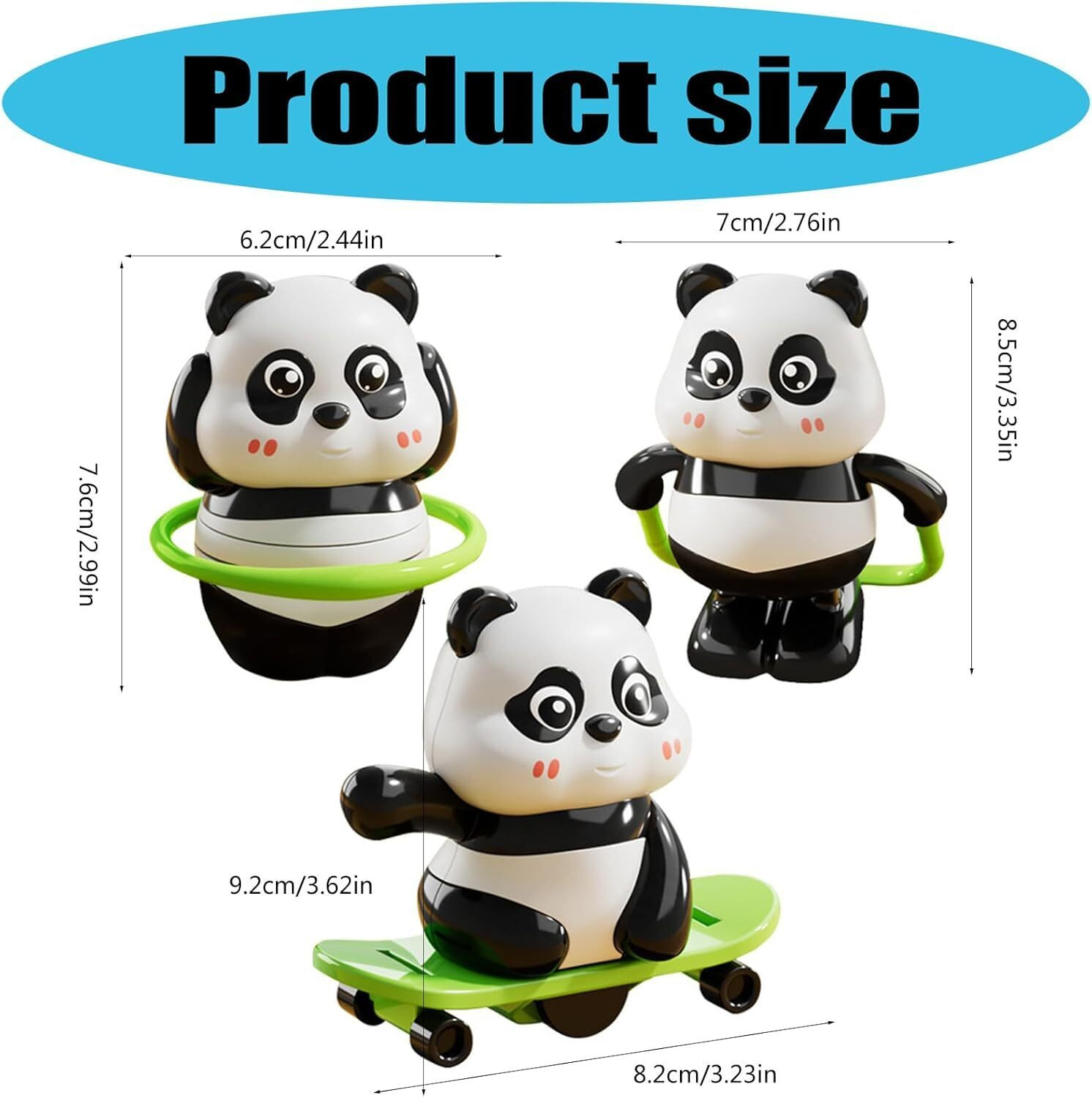 Image of Gomzy Panda Rotating Toy with Spinning Figure Toy for Kids, Panda Shape Toy (Multicolor)