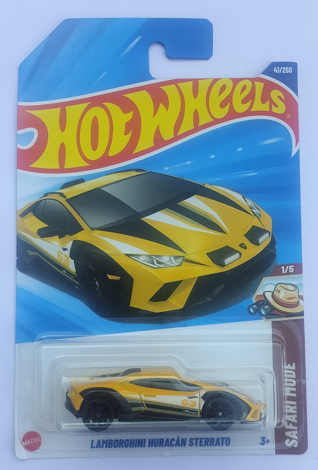 Image of HOT WHEELS SEFARI MODE 1 /5 LAMBERGINI HURACAN STERRATO TOY CAR