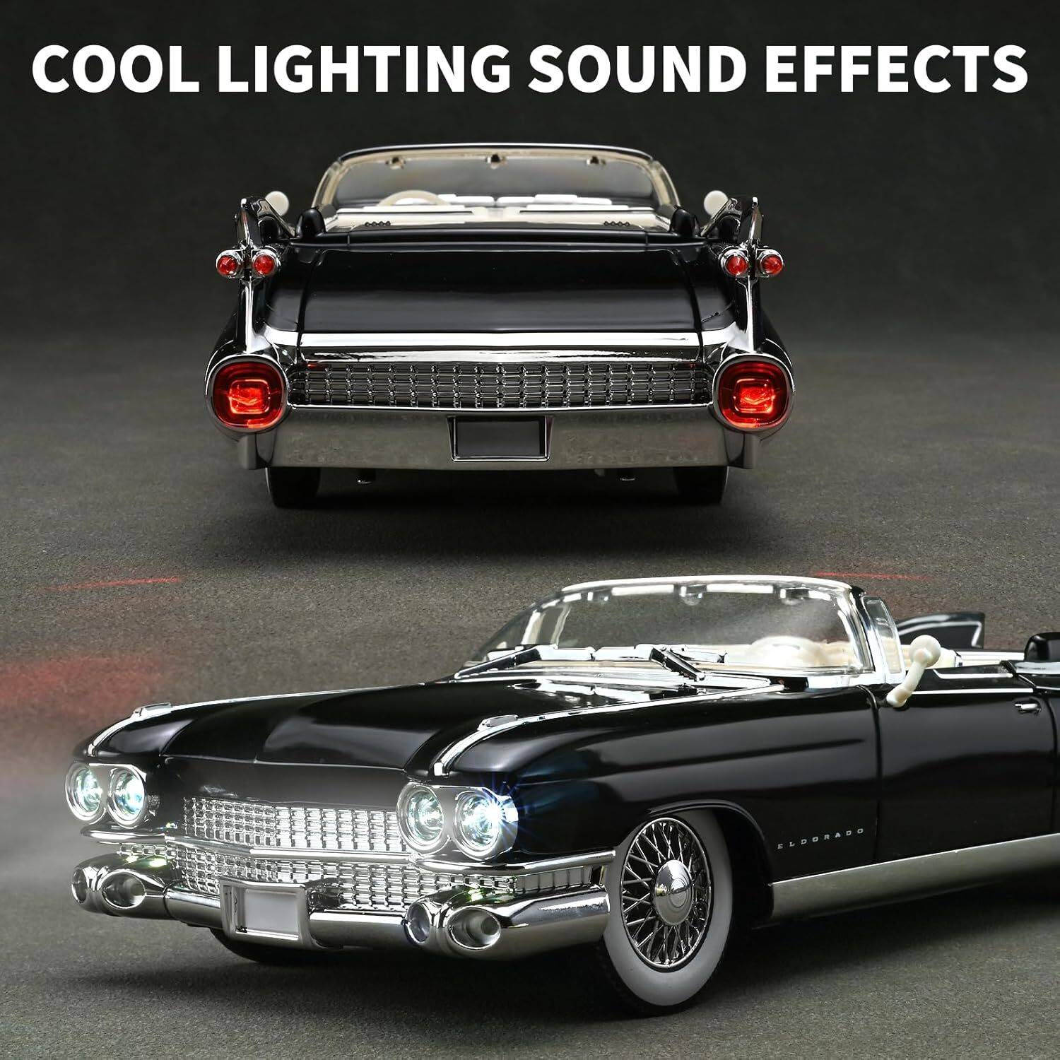 DUVEXA Cadillac Eldorado Diecast Toy Car for Kids Metal Model Car