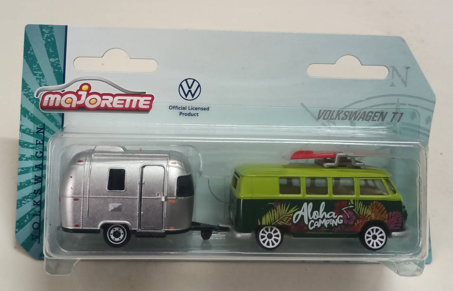Majorette Volkswagen T1 Aloha Camping with attached Van car