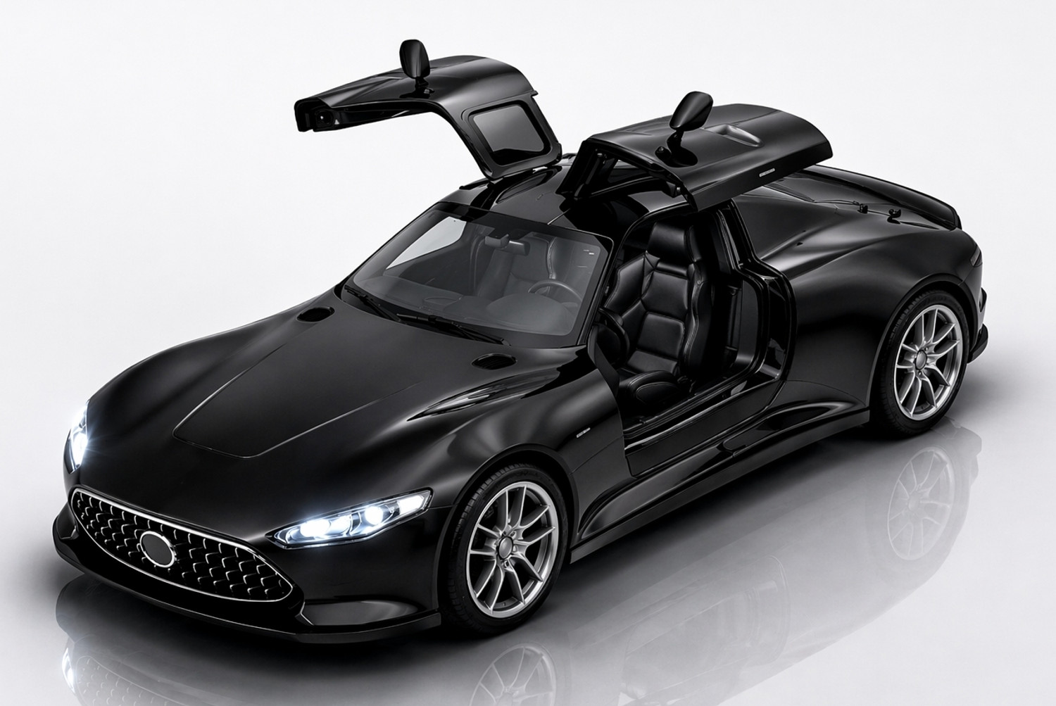 Image of crezor toys 1:36 Mercedes AMG Vision GT Diecast Metal Toy Car with LED Light & Music (Random Color, Pack of: 1)
