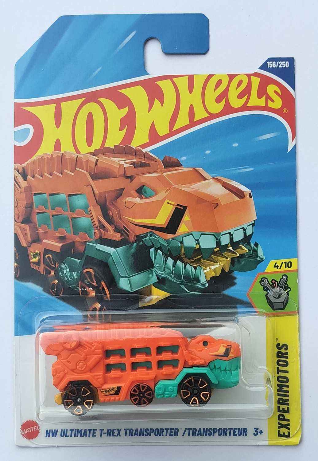 Image of HOT WHEELS EXPERIMOTORS 4 /10 HW ULTIMATE T-REX TRANSPORTER TOY CAR