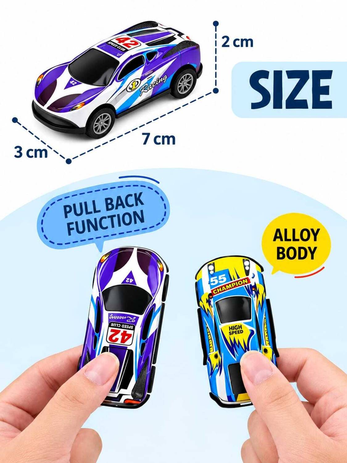 Tackel Mini Pull Back Racing Cars for Kids - Image 3