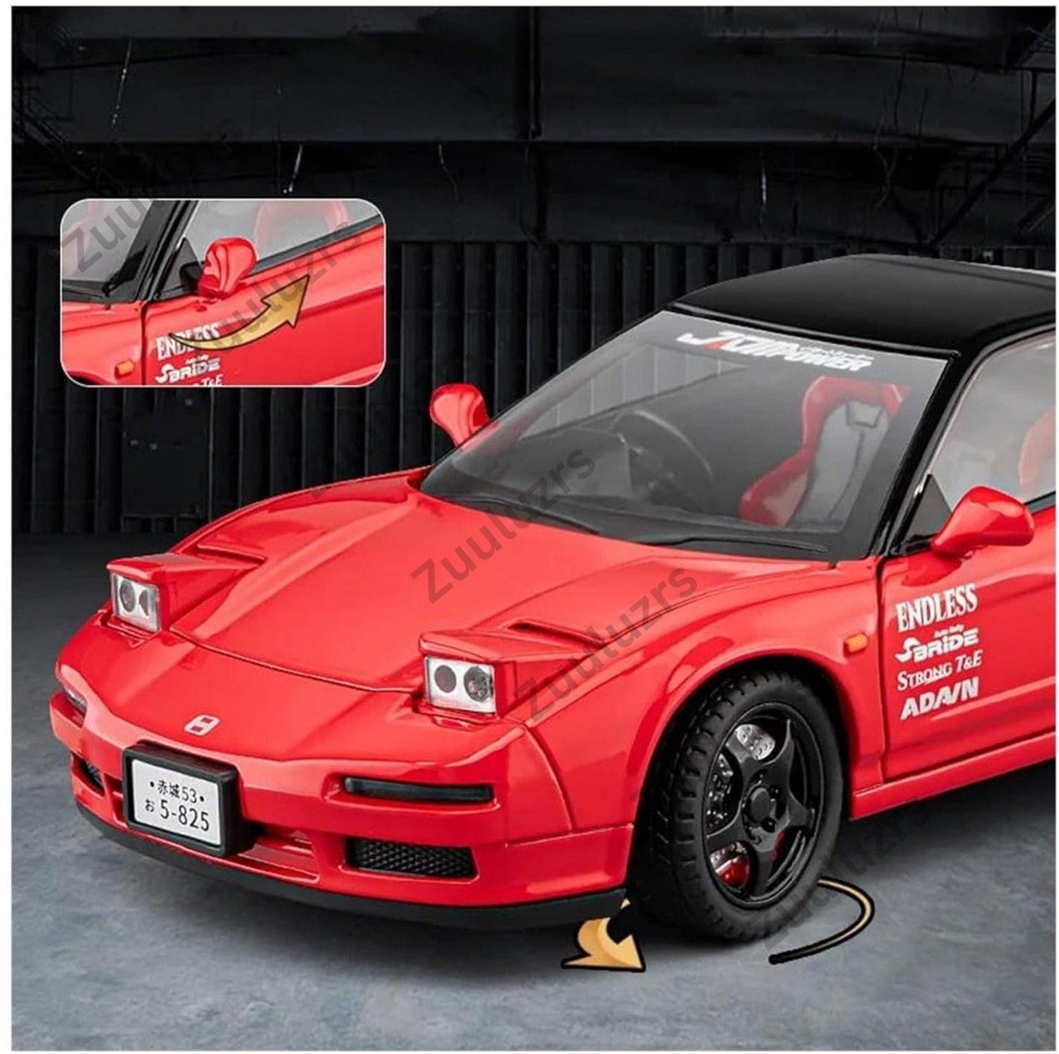 Image of Zuuluzrs Metal Diecast 1:24 Honda Acura NSX NA1 Toy Car With Pullback Function