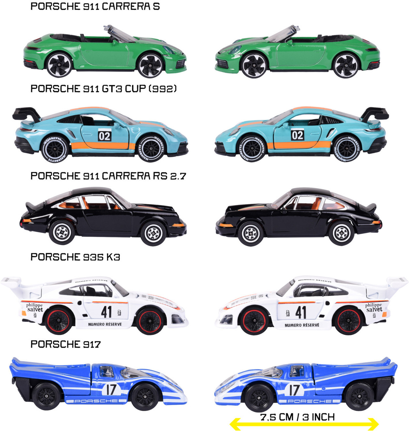Image of Majorette Porsche 5 Pieces Giftpack
