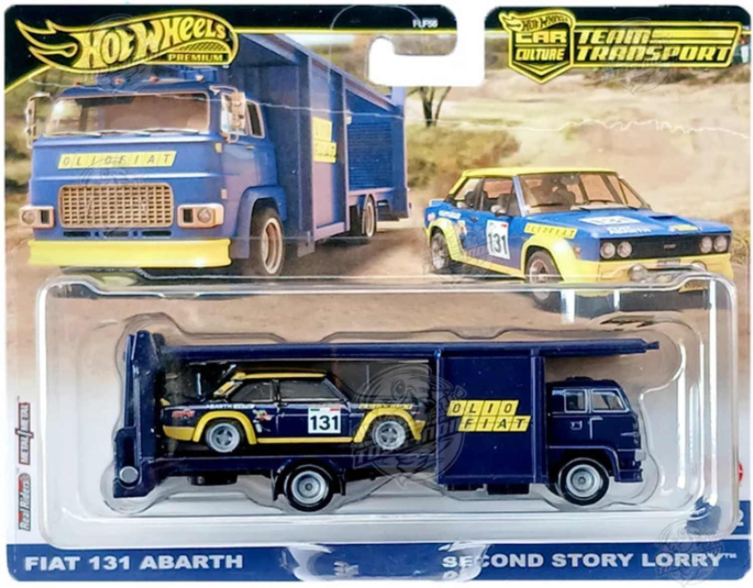 Image of StellerBloom Hot Wheels Premium Team Transport Fiat 131 Abarth & Second Story Lorry