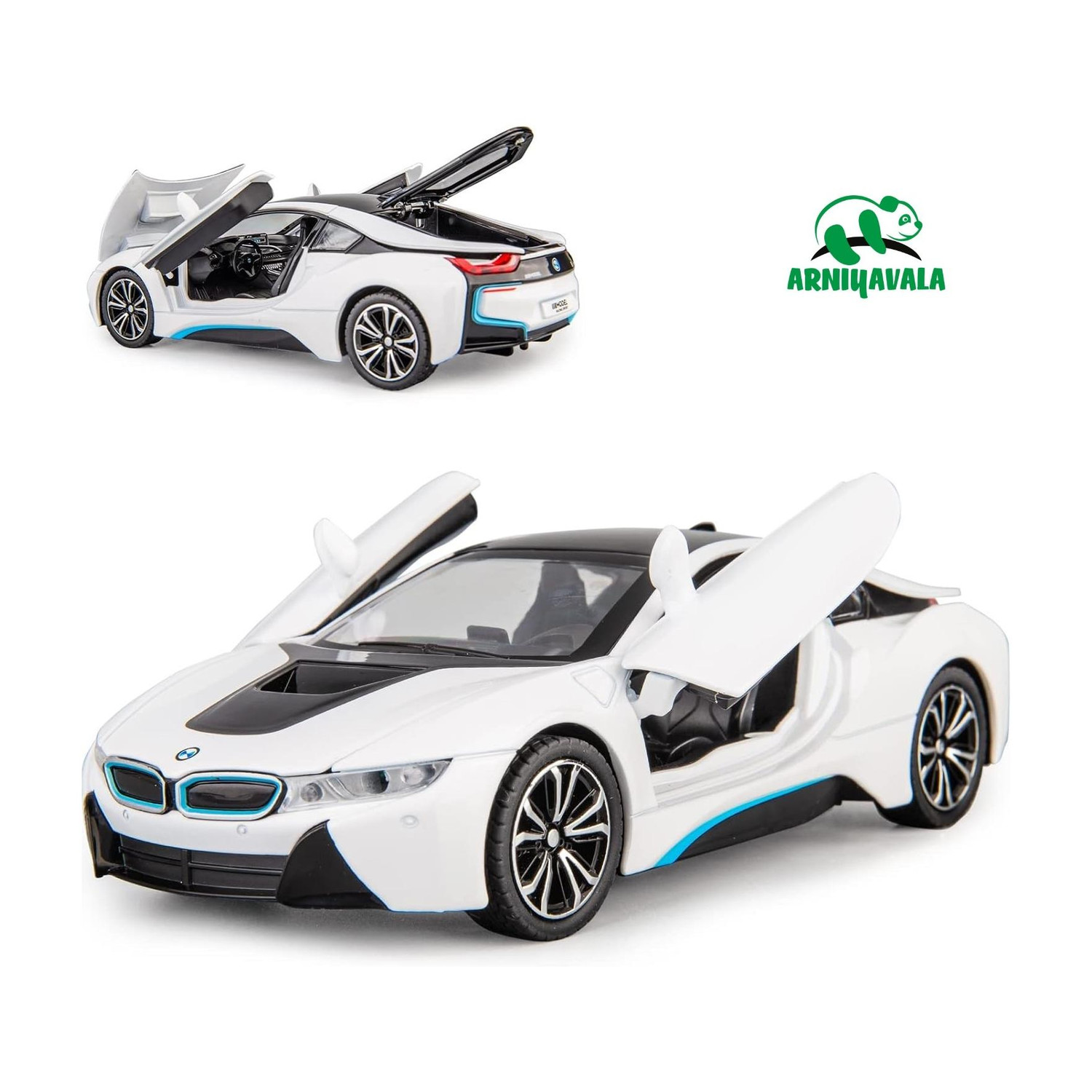 Image of ARNIYAVALA 1 /24 scale for BMW I8 Model Car, Zinc Alloy Pull Back Toy car for kids