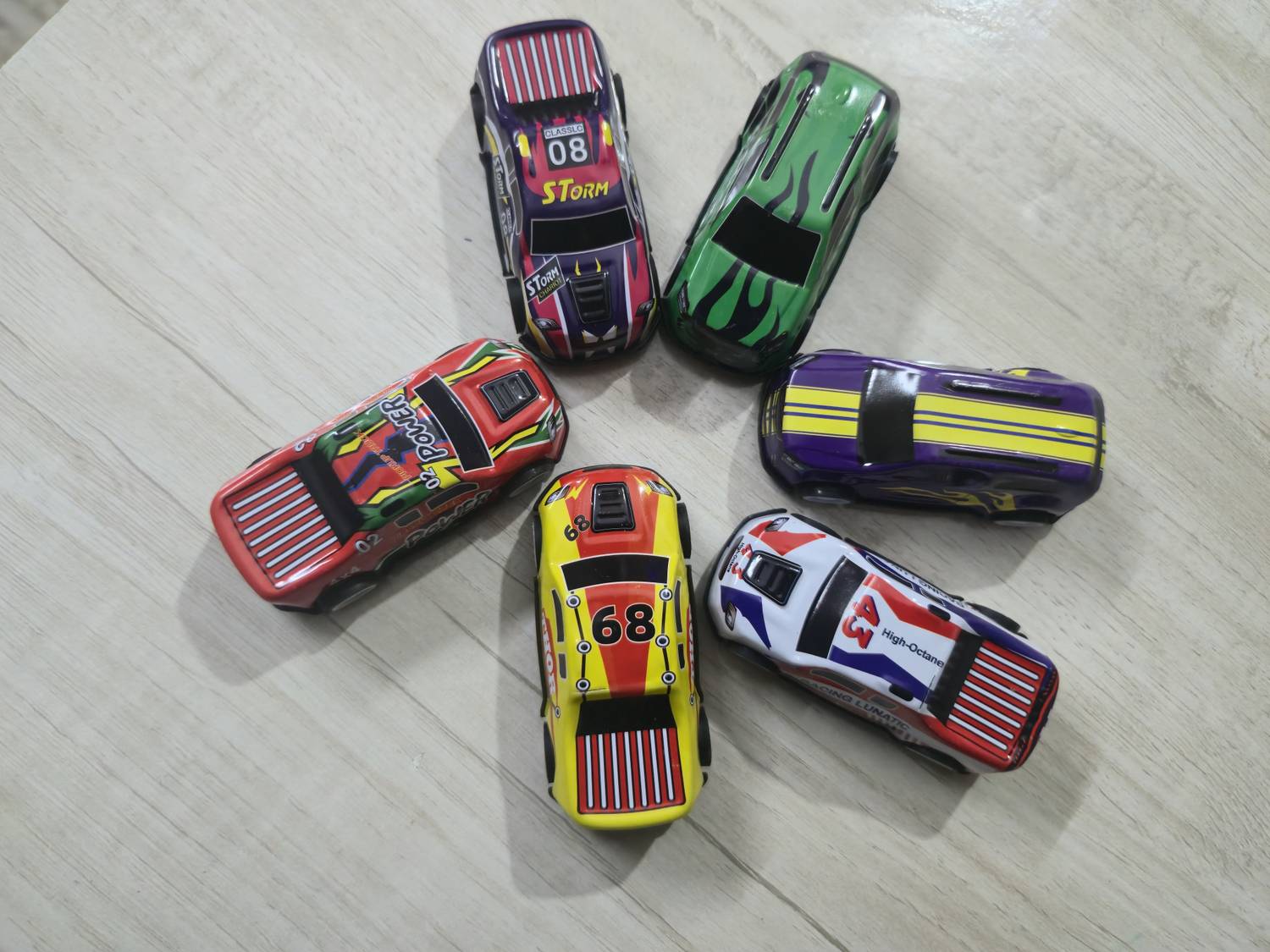 Adhira Toys Unbreakable Alloy Metal Pull Back Mini Die Cast Race Car Set 6 PCS
