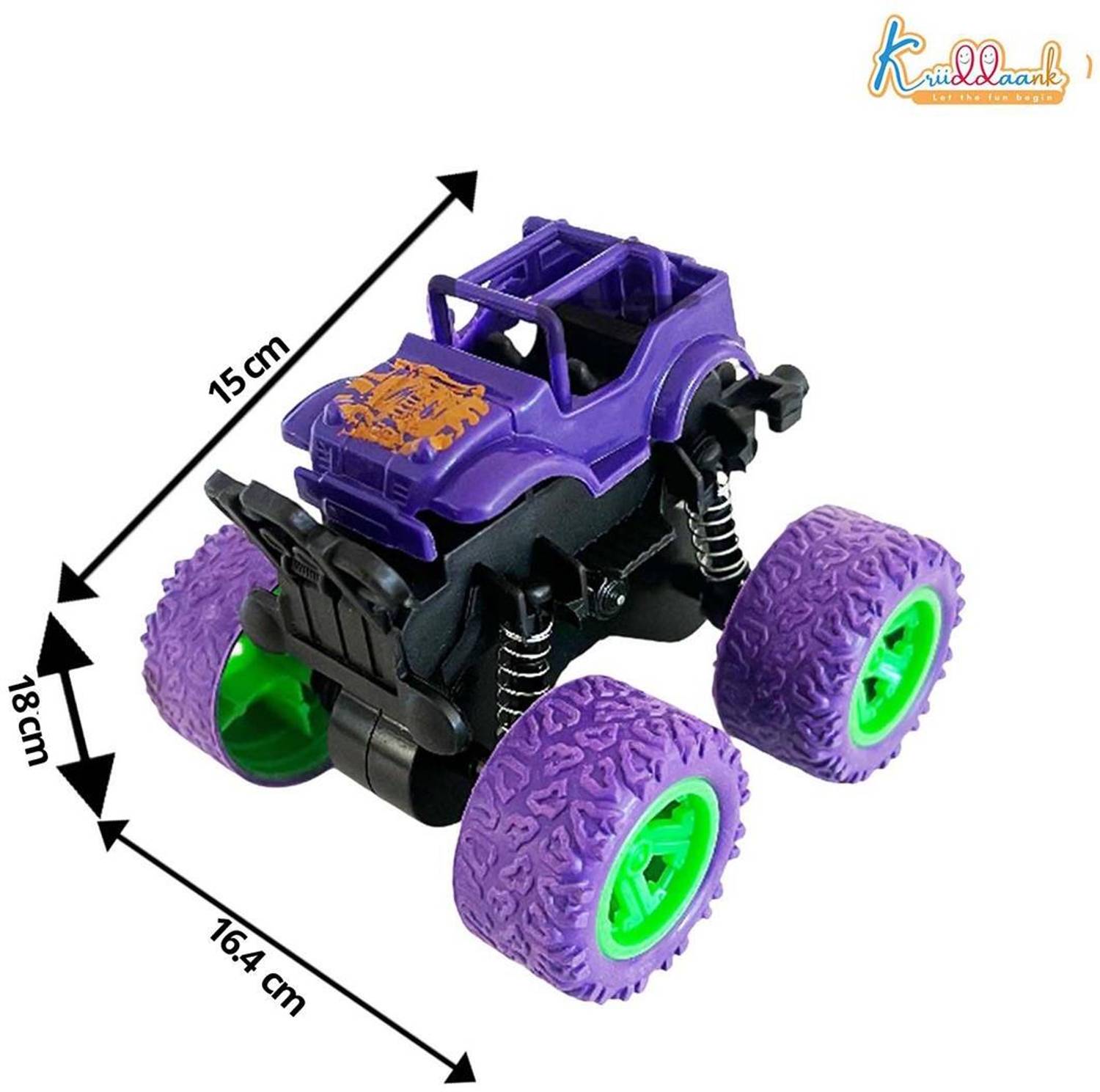 Kriiddaank Monster Truck Pack of 2 Friction Powered 4x4 Vehicles
