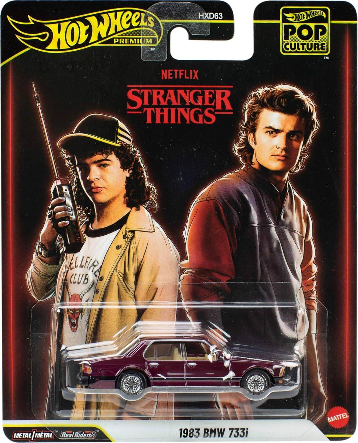 ホットウィール　1983  733i x3 HOT WHEELS Premium - 1983 BMW 733i Stranger Things - 1/64 Scale