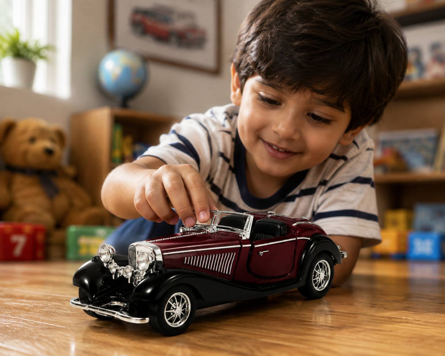 Atharv 1:36 Scale Vintage Classic Convertible Die Cast Toy - Image 2