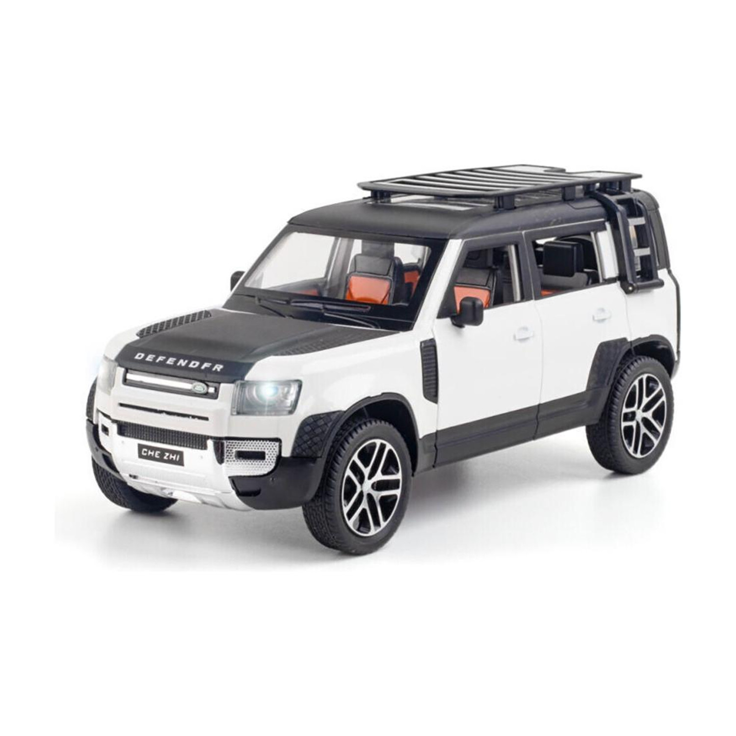 Image of DEUSON ECOM 1:24 Diecast Metal Model Car Land Rover Defender Toy Car For Kid Sound and Light