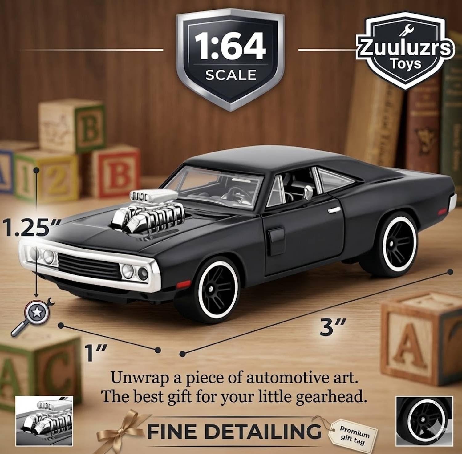 Zuuluzrs FF7 Metal Car Toy 1:64 Scale
