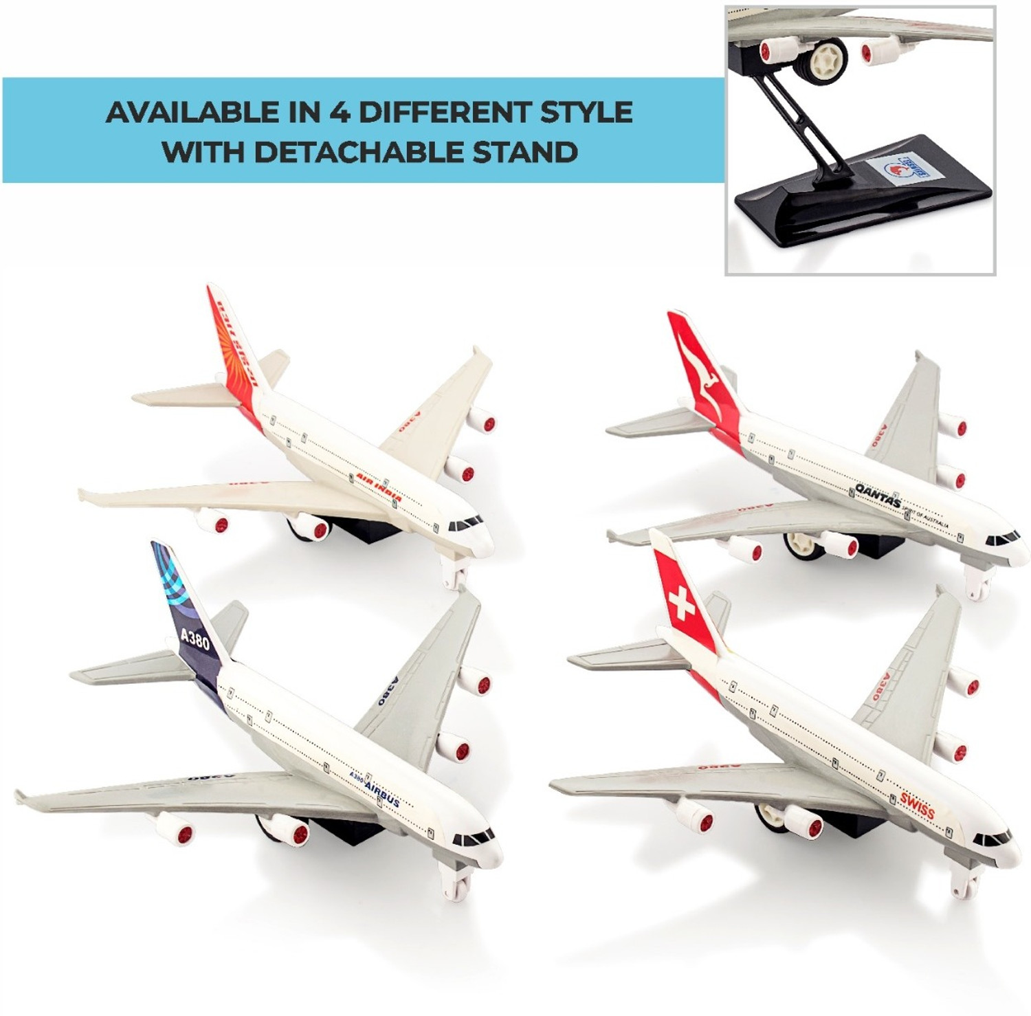 Image of TECHZAGE Aircraft Model Airbus A 380,Plane Airplane Model Toy Planes Diecast Alloy Metal