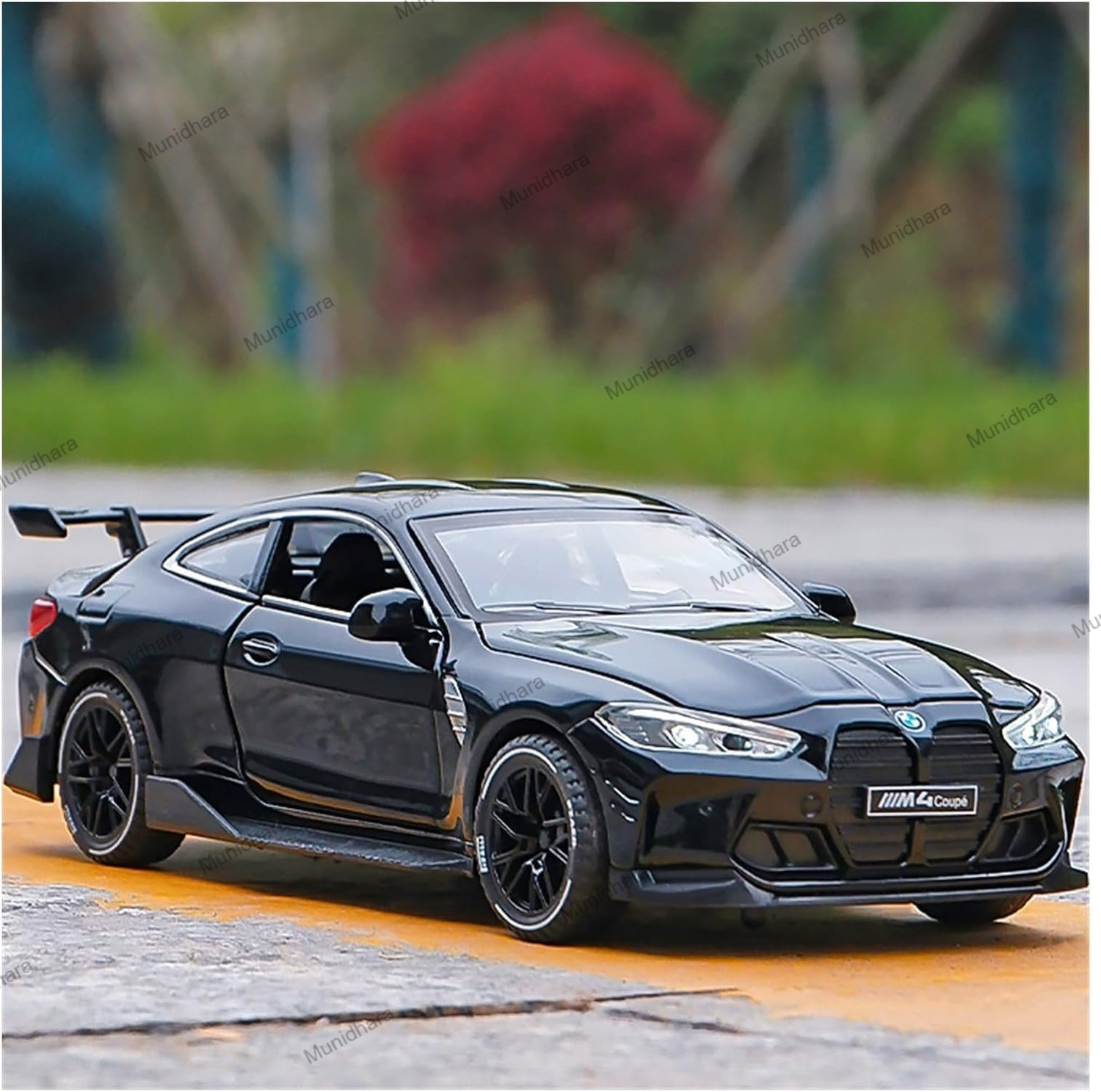 Image of munidhara BMW M4 Coupe Sports Car Diecast Model with Opening Parts