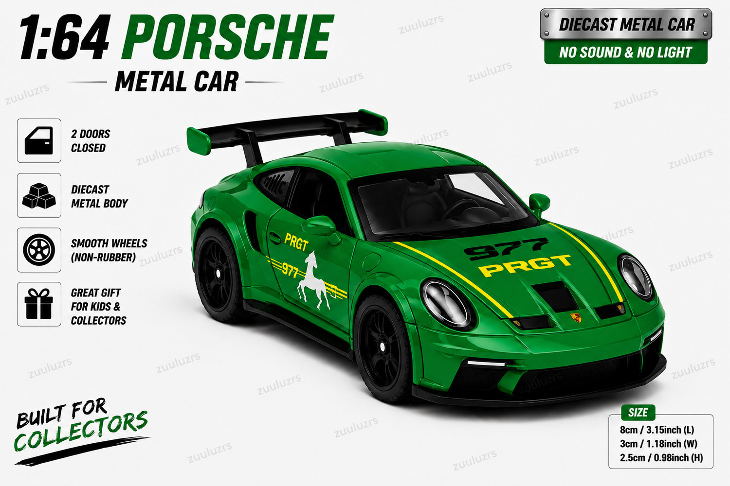Image of Zuuluzrs Scale Model 1 /64 Porsche 911 Car Diecast Model Best
